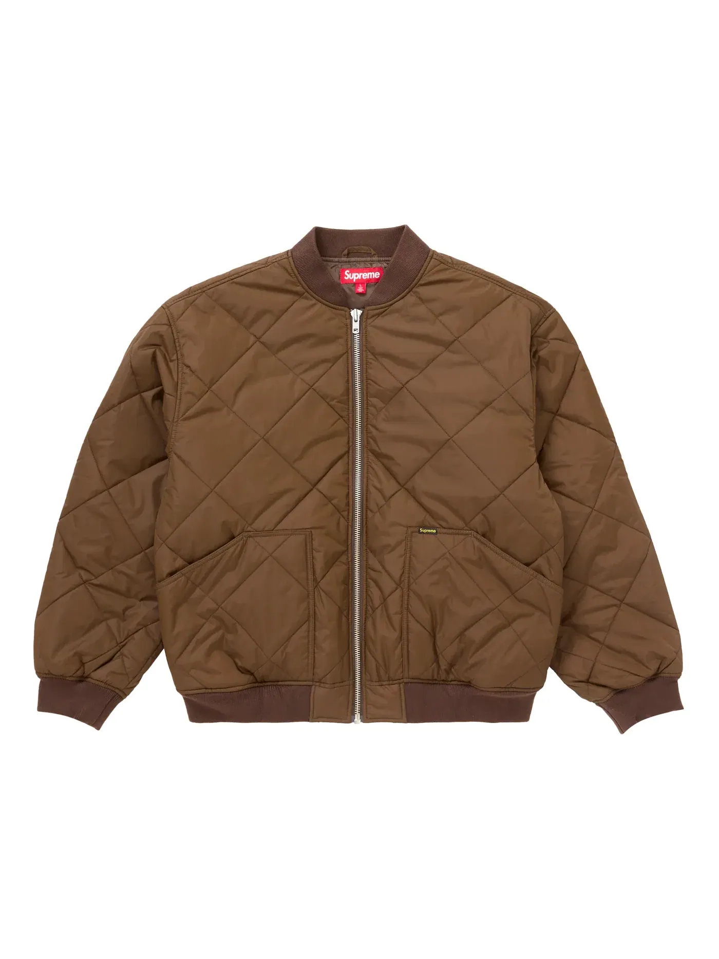 Мужская стеганая куртка Supreme AOI Quilted Work Jacket — изображение 3 из 3, коричневый
