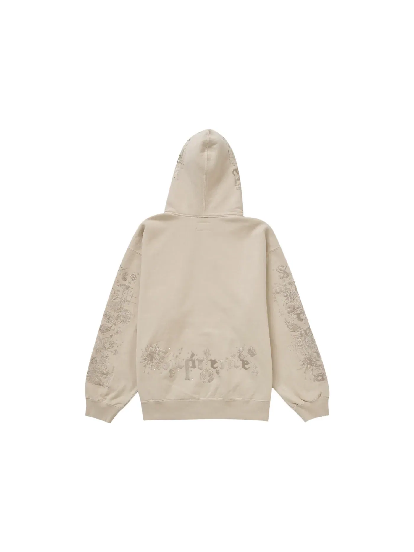 Мужская худи на молнии Supreme AOI Zip Up Hooded Sweatshirt — изображение 2 из 2, прозрачный