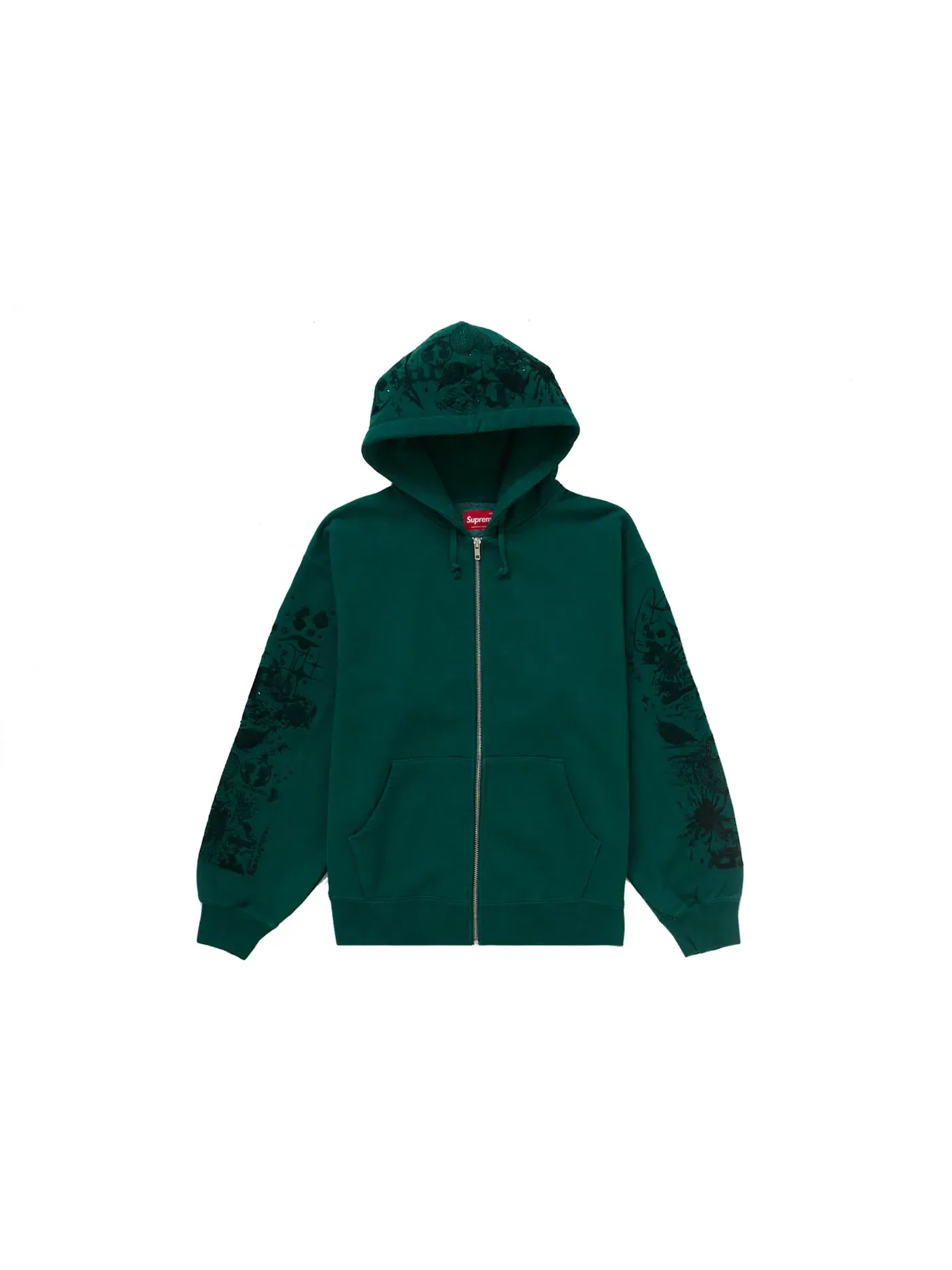 Мужская худи на молнии с капюшоном Supreme AOI — изображение 1 из 2, бирюзовый