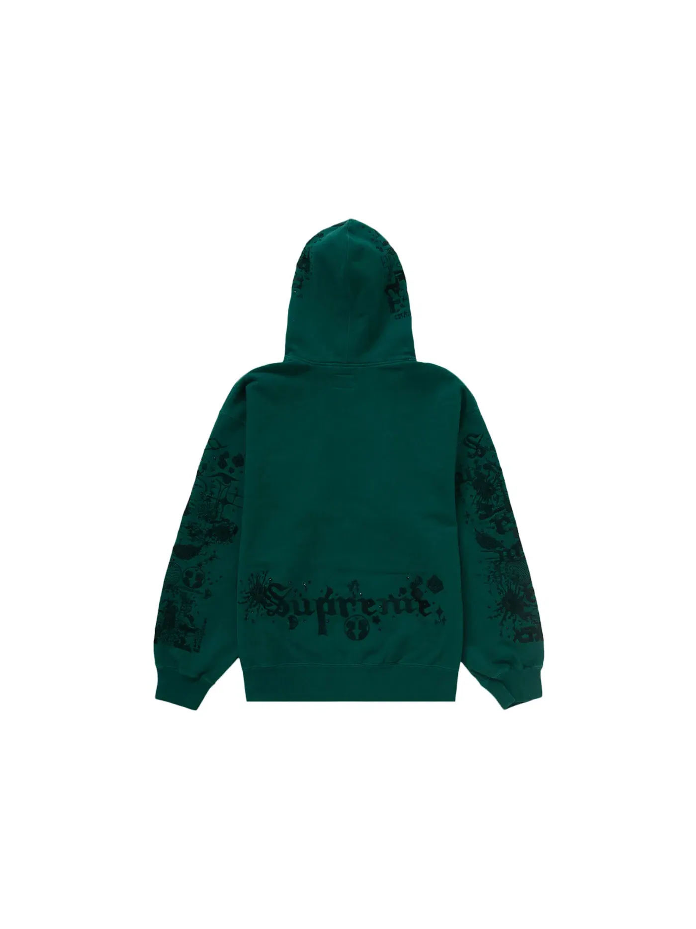 Мужская худи на молнии с капюшоном Supreme AOI — изображение 2 из 2, бирюзовый