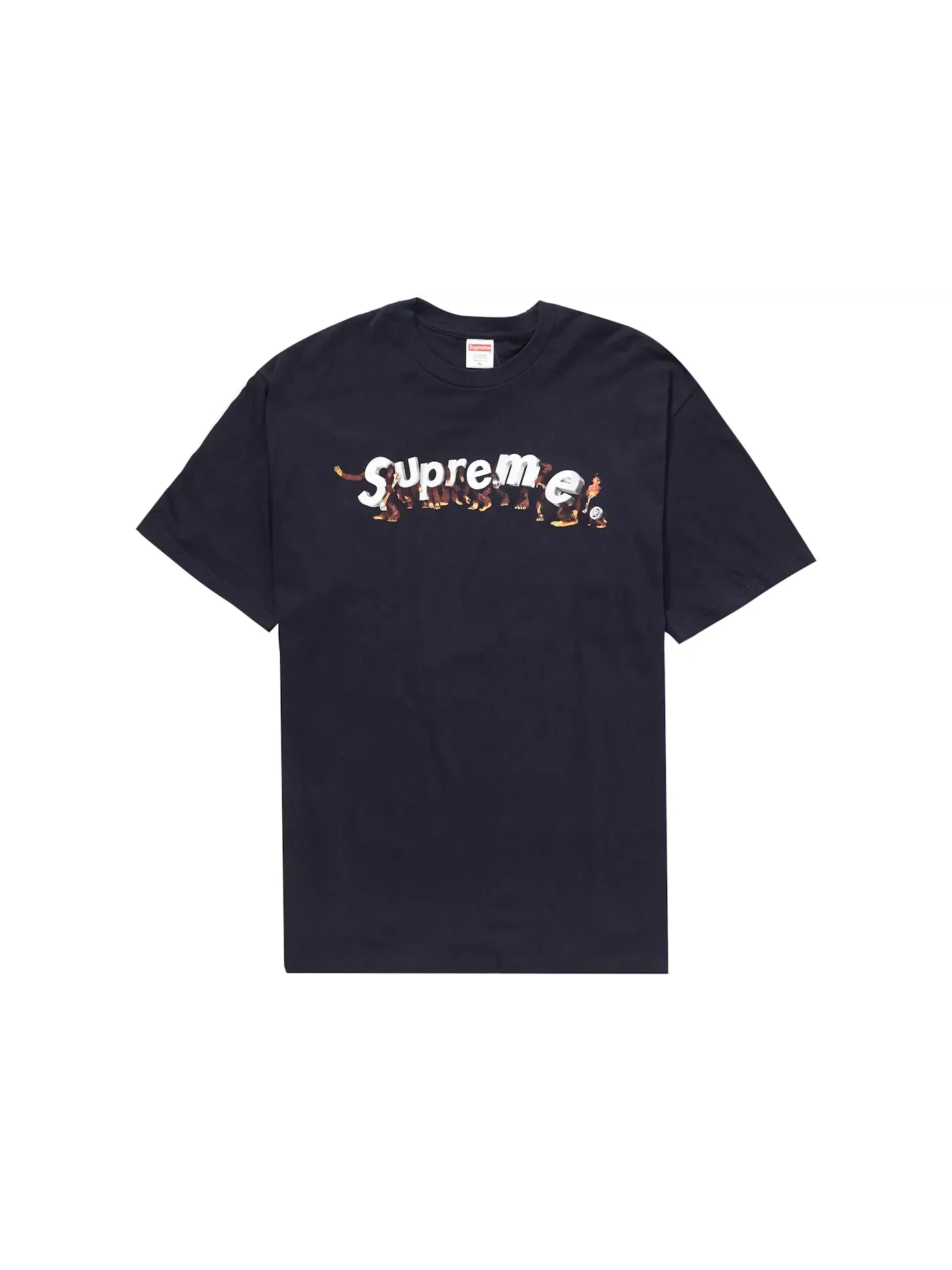 Мужская футболка с принтом Supreme Apes Tee Supreme — изображение 1 из 1, темно-синий