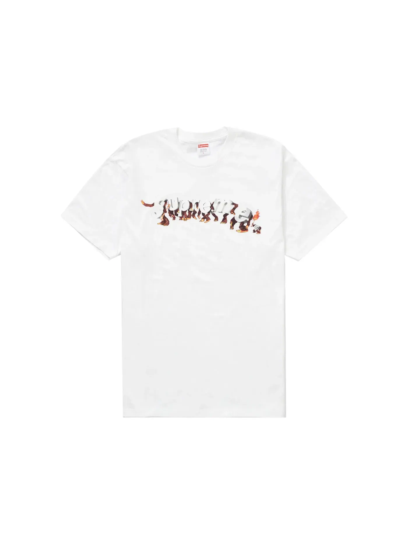 Мужская футболка с принтом Supreme Apes Supreme — изображение 1 из 1, белый