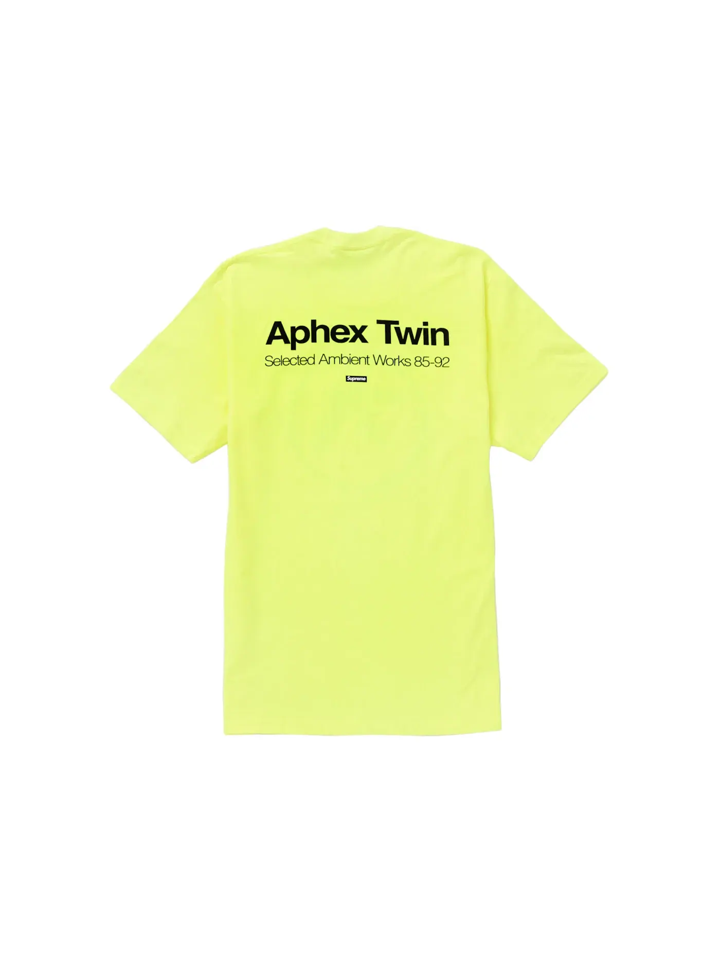 Мужская футболка с принтом Supreme Aphex Twin Ambient Works Tee — изображение 2 из 2, желтый