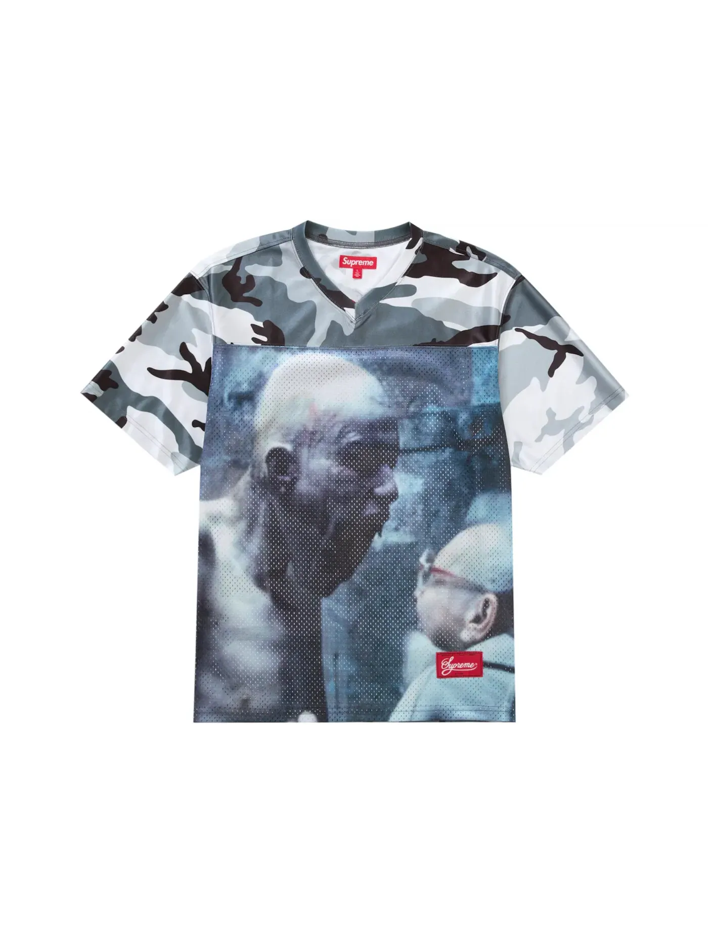 Мужская футбольная джерси Supreme Aphex Twin Football Jersey — изображение 1 из 2, снежный камуфляж