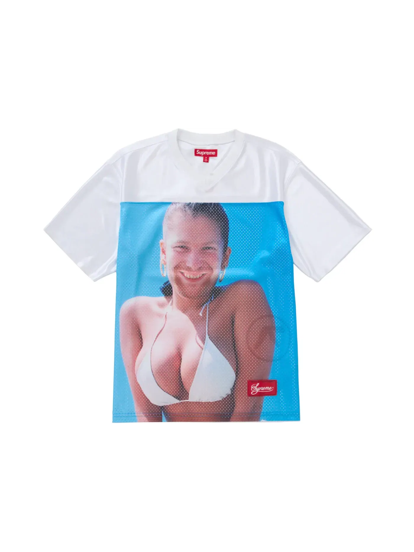 Мужская футбольная джерси с принтом Aphex Twin Supreme — изображение 1 из 2, белый