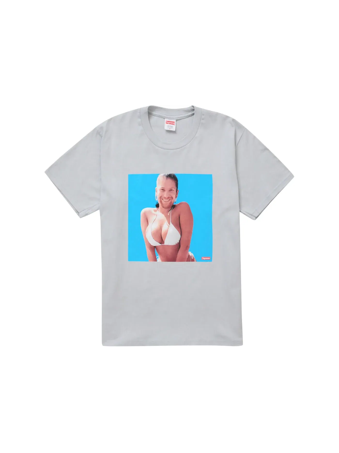 Мужская футболка с принтом Supreme Aphex Twin Windowlicker Tee — изображение 1 из 2, цементный