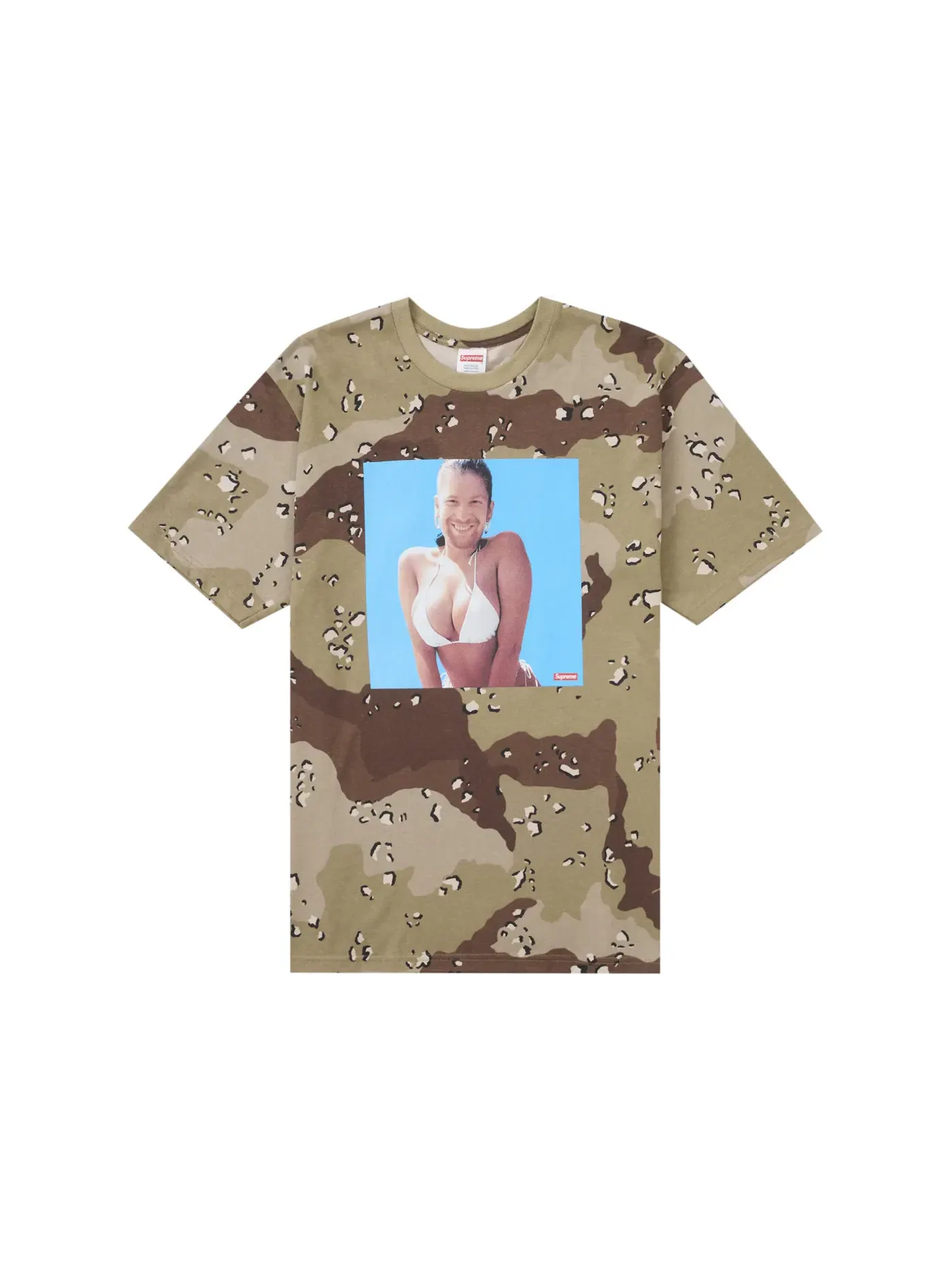 Мужская футболка с камуфляжным принтом Supreme Tee, Chocolate Chip Camo — изображение 1 из 2