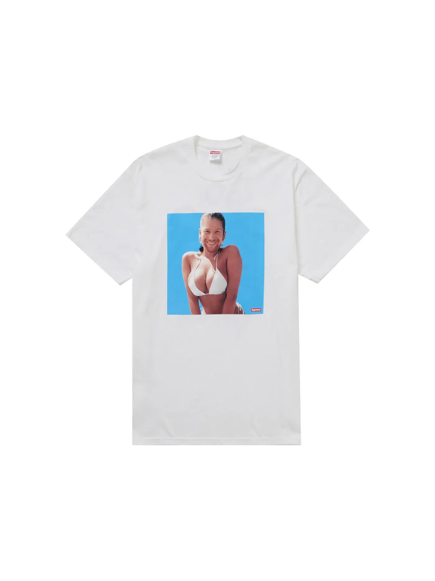Мужская футболка с принтом Supreme Tee — изображение 1 из 2, белый