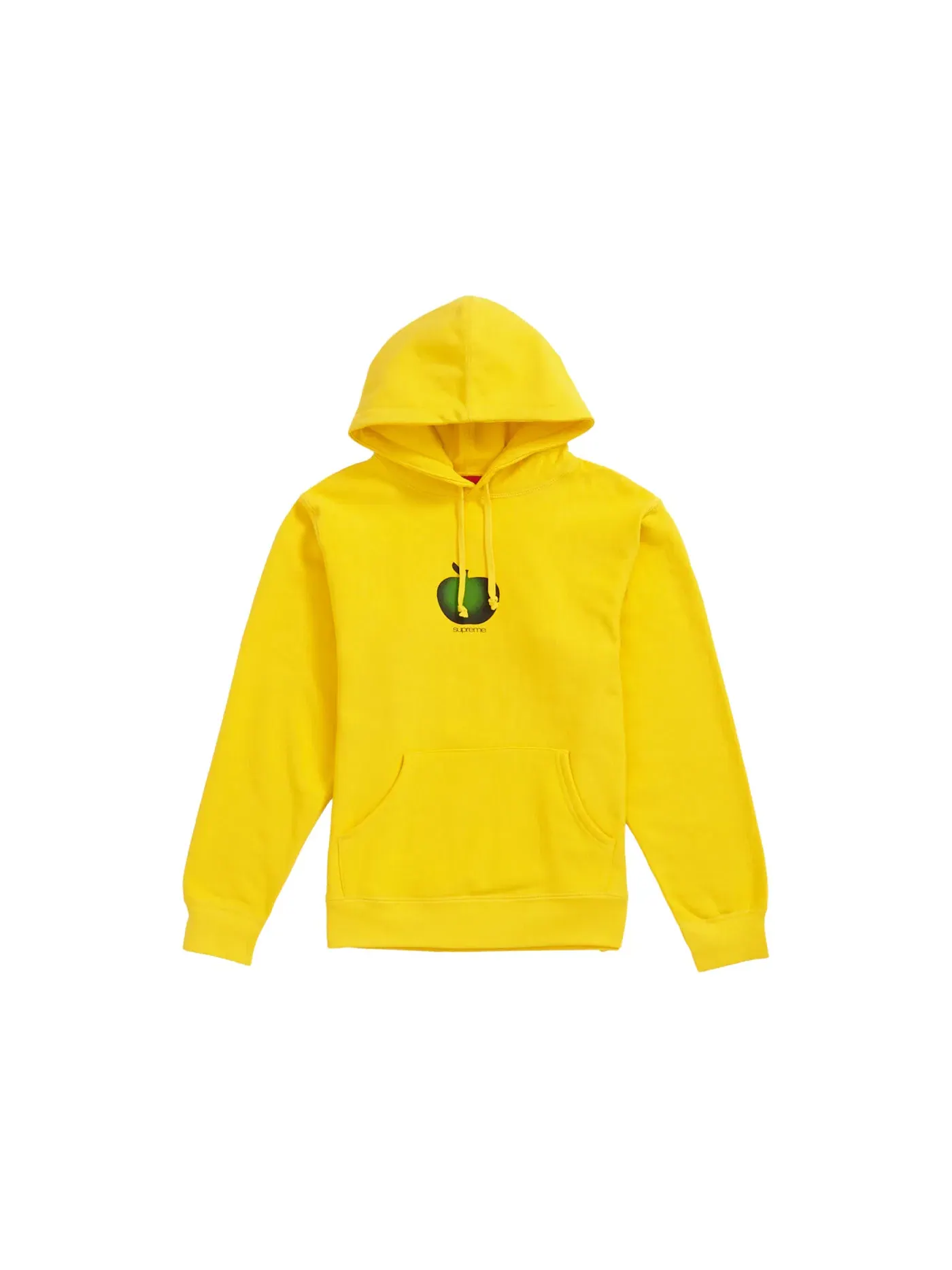 Мужской худи с капюшоном с принтом Supreme Sweatshirt — изображение 1 из 1, желтый