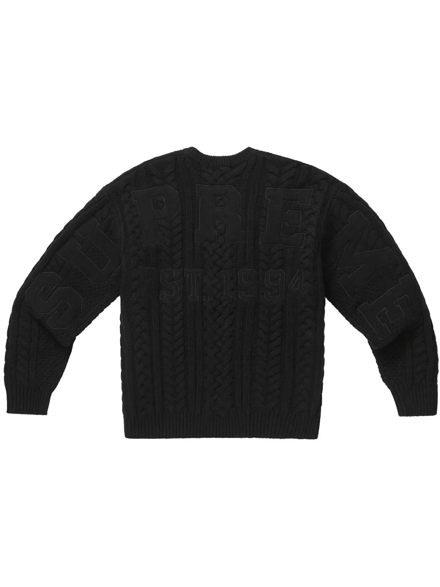 Мужской свитер с аппликацией Supreme Black — изображение 2 из 2