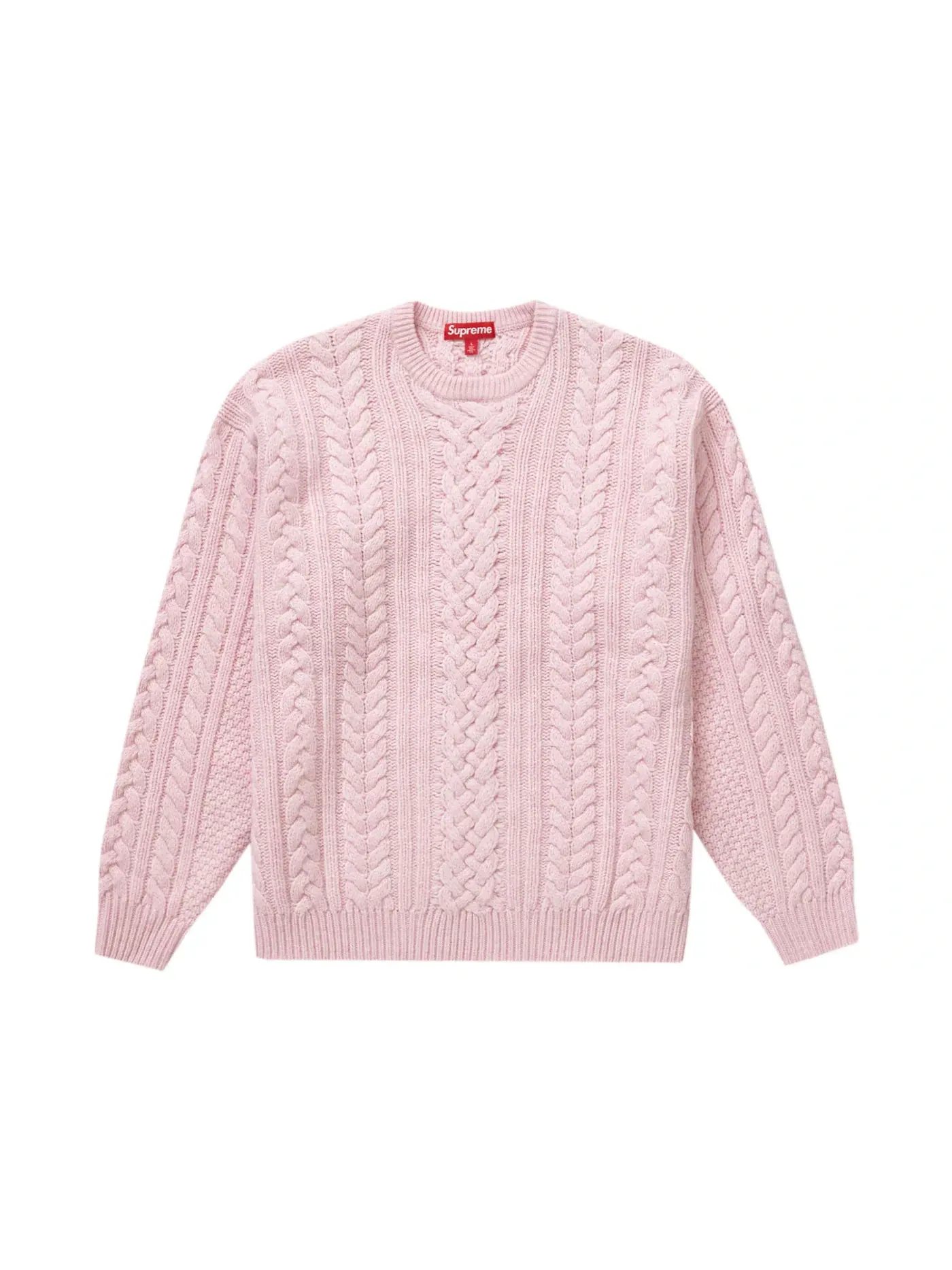 Мужской свитшот с аппликацией Supreme — изображение 1 из 2, розовый