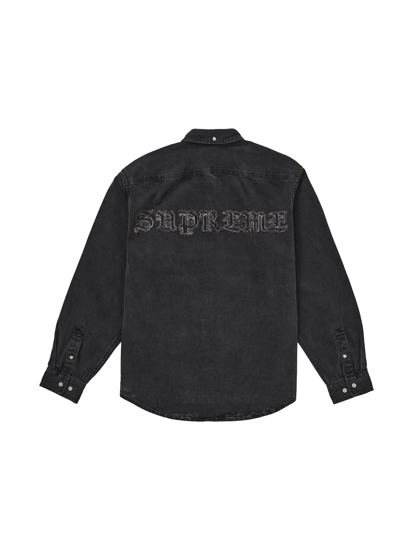 Мужская рубашка из денима с аппликацией Shirt Supreme — изображение 2 из 2, черный