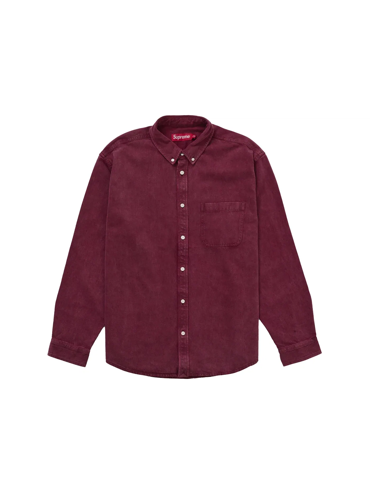 Мужская джинсовая рубашка с аппликацией Supreme Shirt — изображение 1 из 2, красный