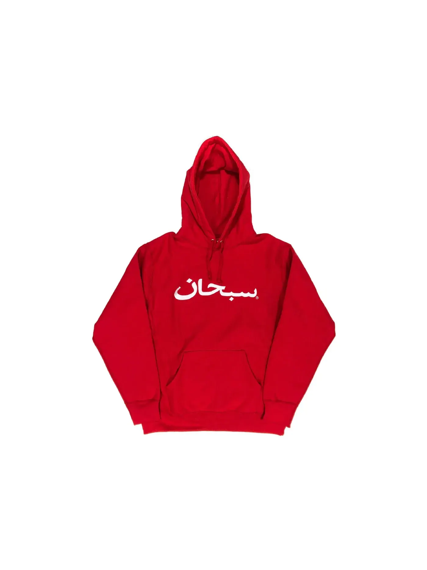 Мужская худи с капюшоном с принтом Supreme — изображение 1 из 1, красный