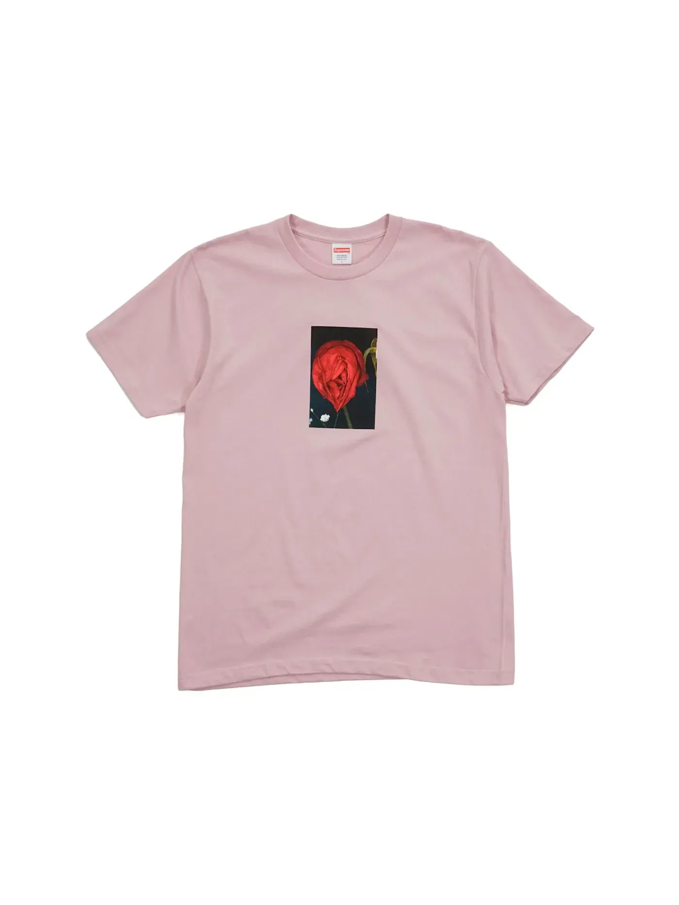 Мужская футболка с принтом Supreme Araki Rose Tee — изображение 1 из 1, розовый