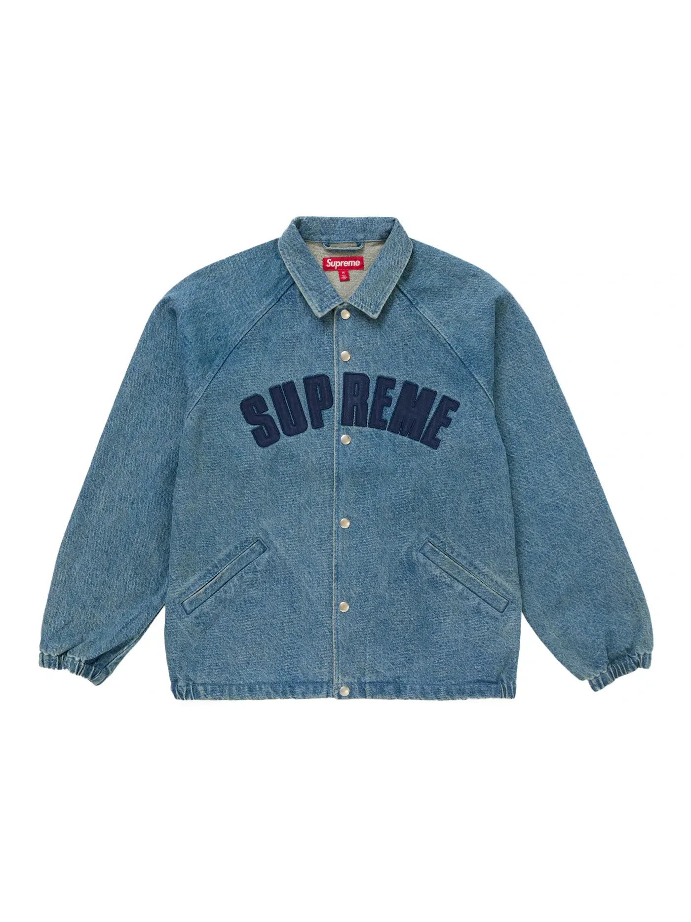 Мужская джинсовая куртка-кэжуал с принтом Arc Denim Jacket Supreme — изображение 1 из 1, джинсовый синий