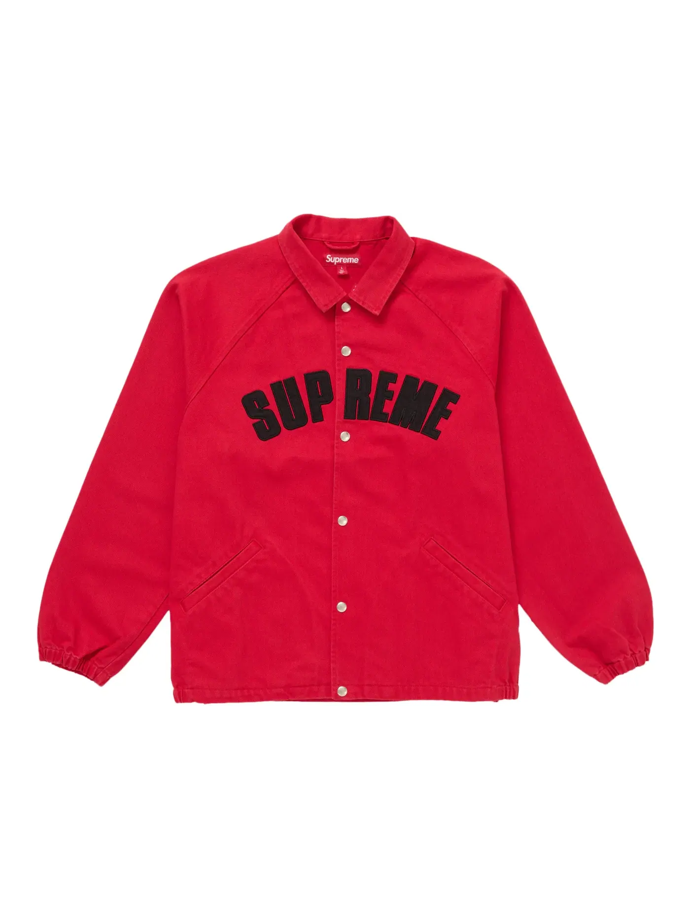 Мужская куртка-бомбер с принтом Supreme Arc Denim Coaches Jacket (SS25) Supreme — изображение 1 из 1, красный
