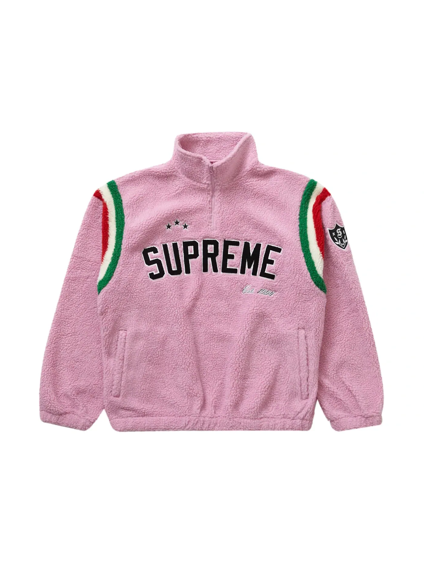 Мужской флисовый пуловер на молнии Supreme Arc Half Zip Fleece Pullover Supreme — изображение 1 из 2, розовый