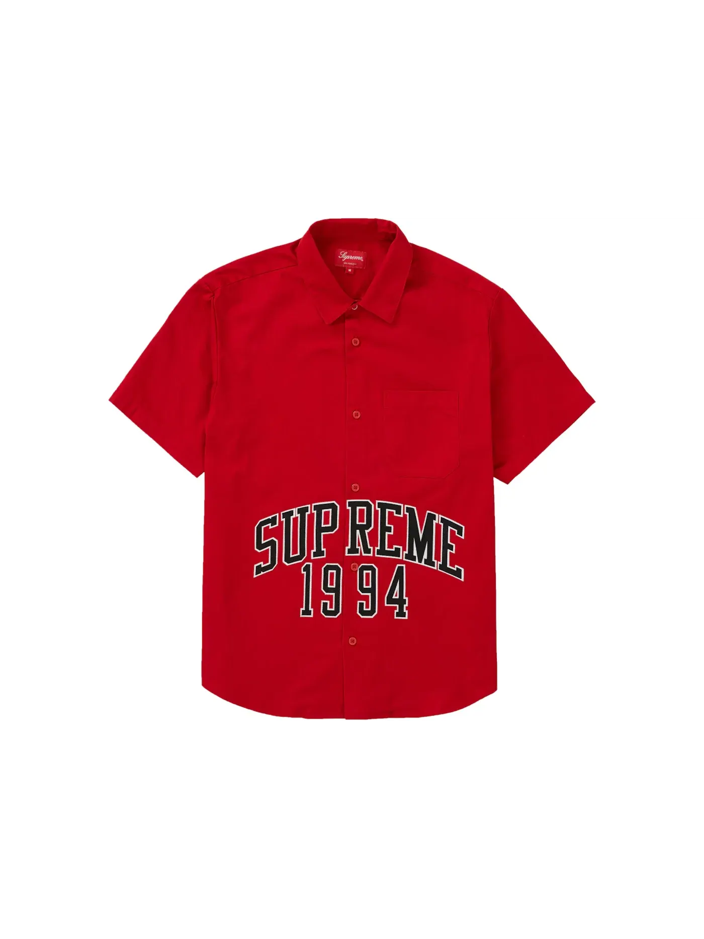 Мужская рубашка с коротким рукавом Supreme S/S Work Shirt — изображение 1 из 1, красный