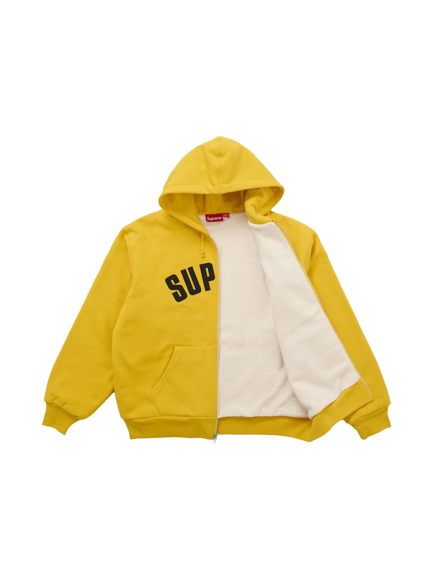 Мужская худи с принтом Arc Thermal Lined Zip Up Supreme — изображение 2 из 2, желтый