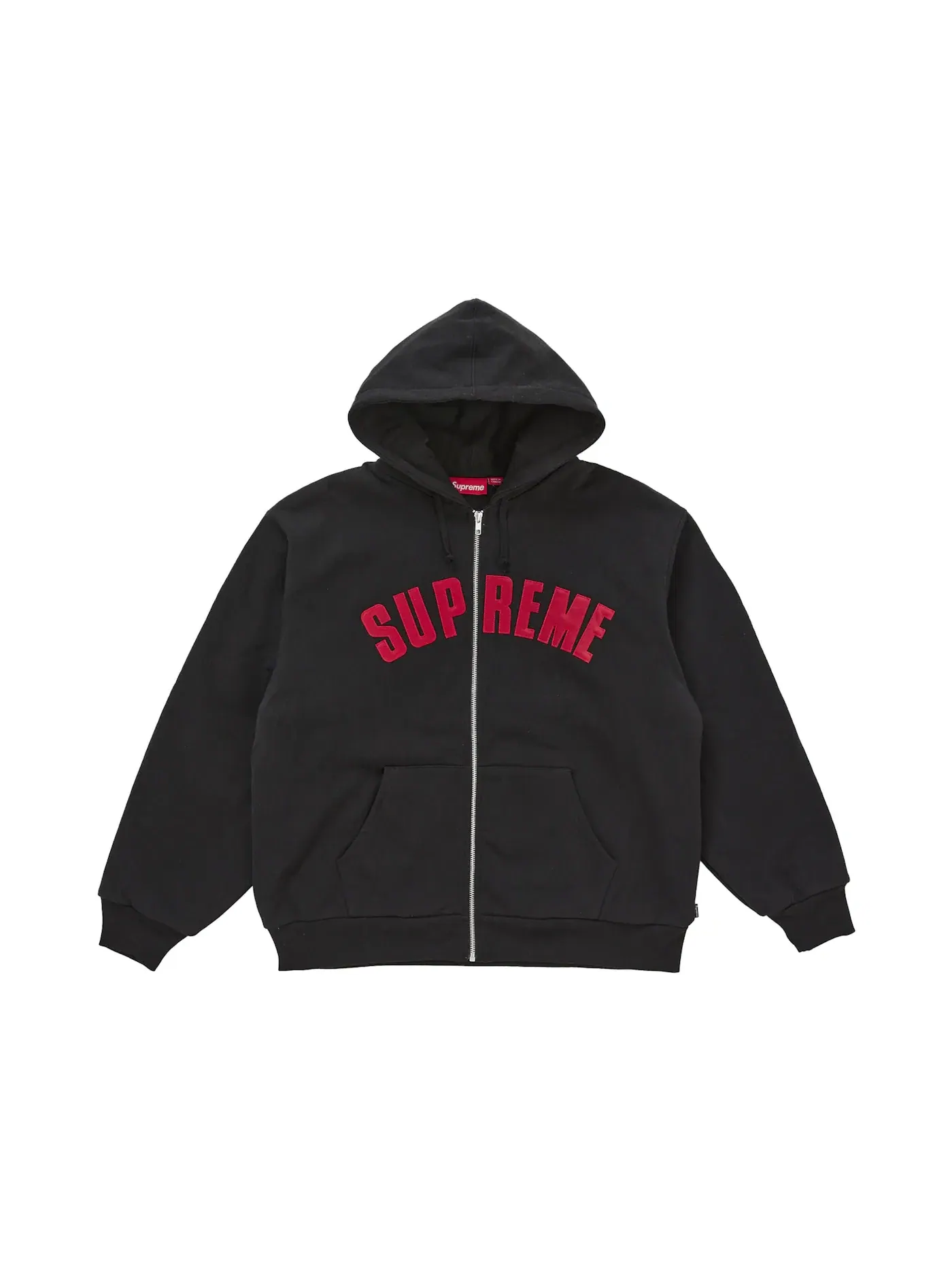 Мужская худи с принтом Supreme Arc Thermal Lined Zip Up Hooded Sweatshirt — изображение 1 из 2, черный