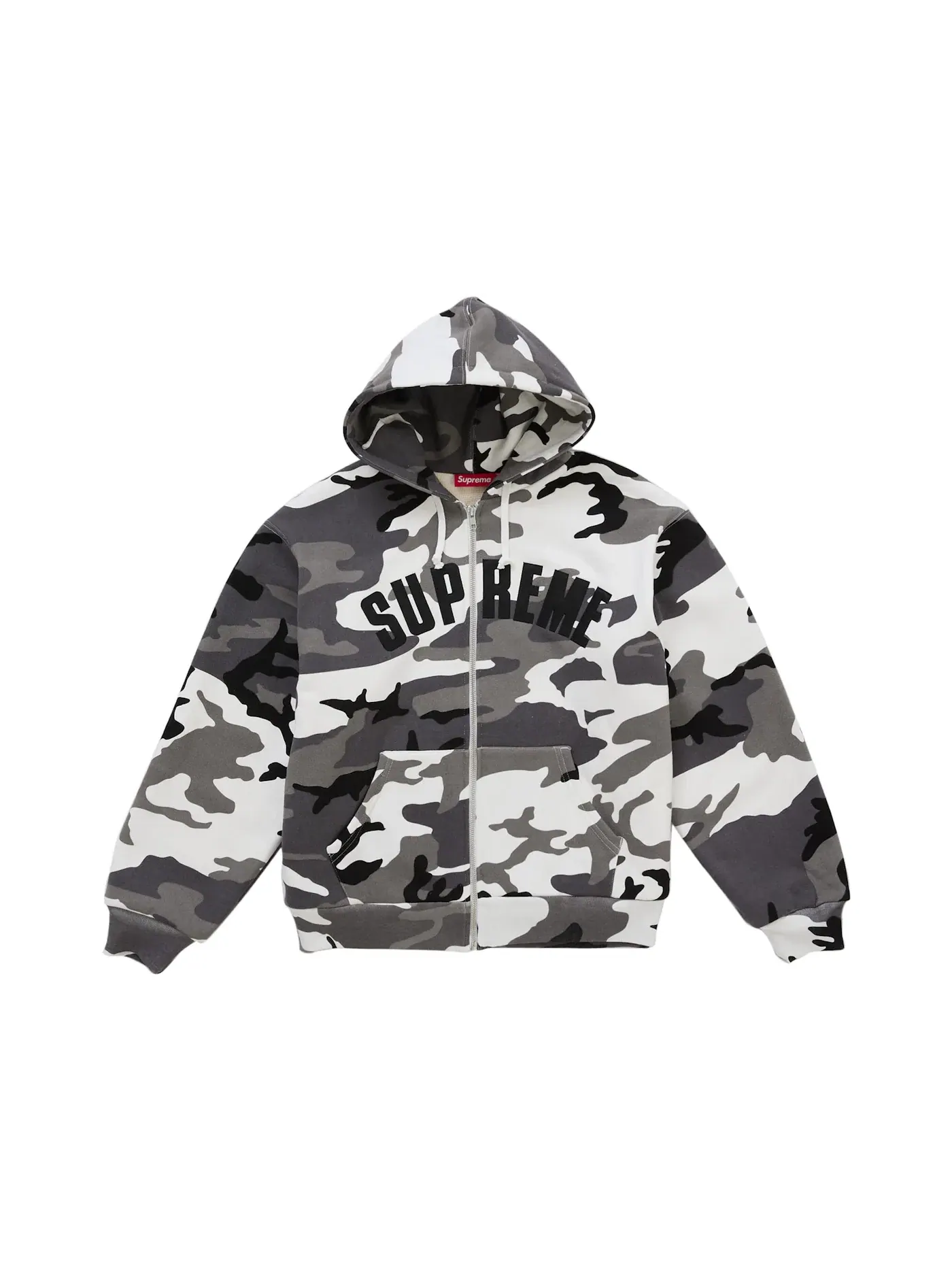Мужская куртка-худи на молнии с принтом Supreme Arc Thermal Lined Zip Up Hooded Sweatshirt — изображение 1 из 2