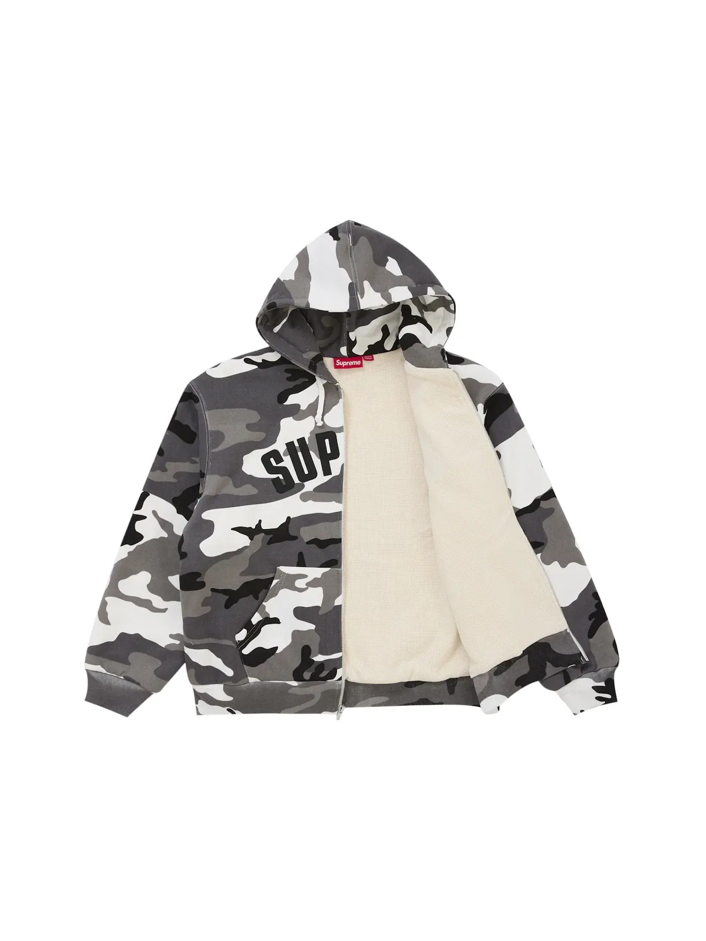 Мужская куртка-худи на молнии с принтом Supreme Arc Thermal Lined Zip Up Hooded Sweatshirt — изображение 2 из 2
