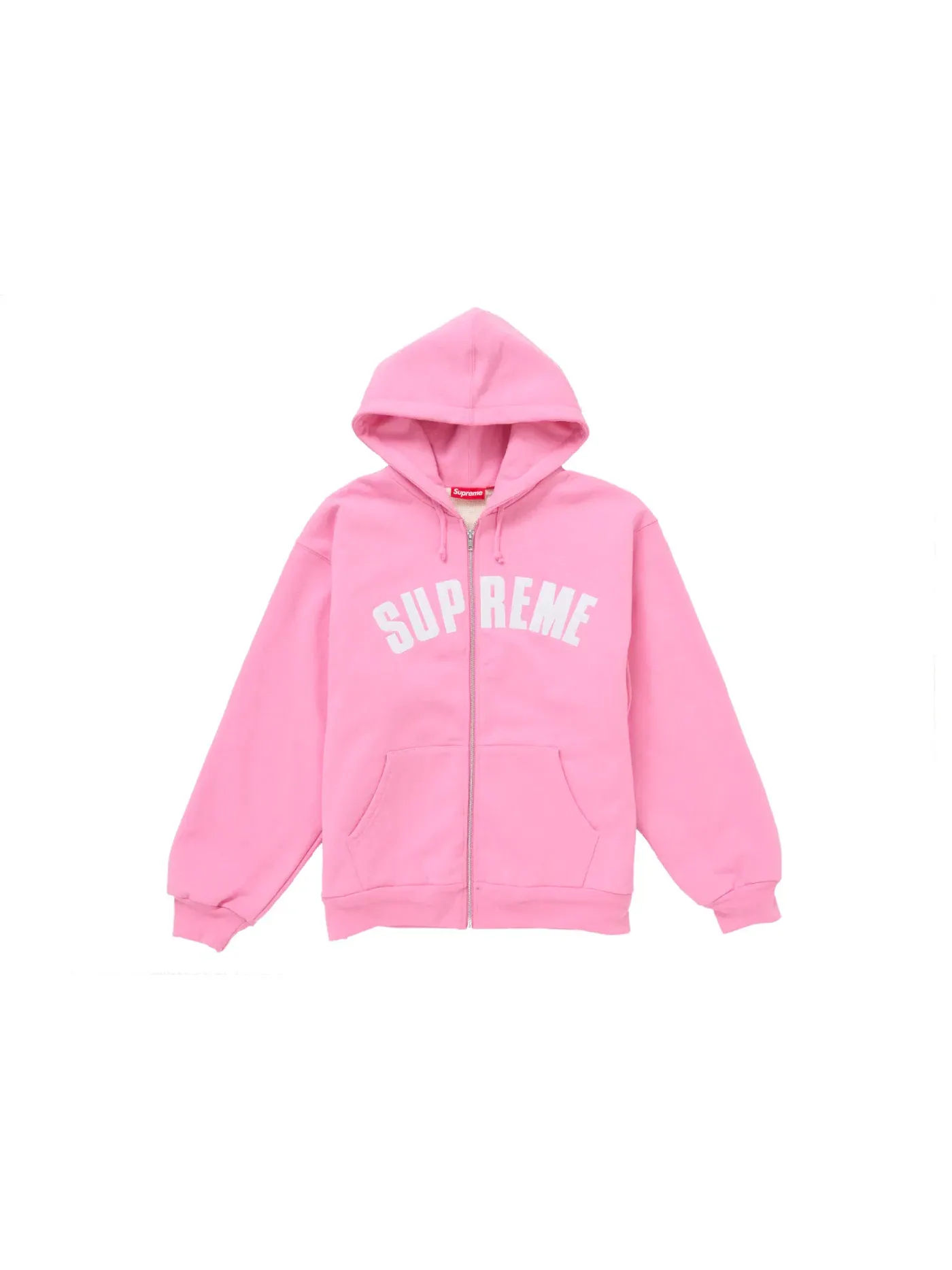 Мужская худи на молнии с капюшоном утепленная Arc Thermal Zip Up Hooded Sweatshirt Supreme — изображение 1 из 2, розовый