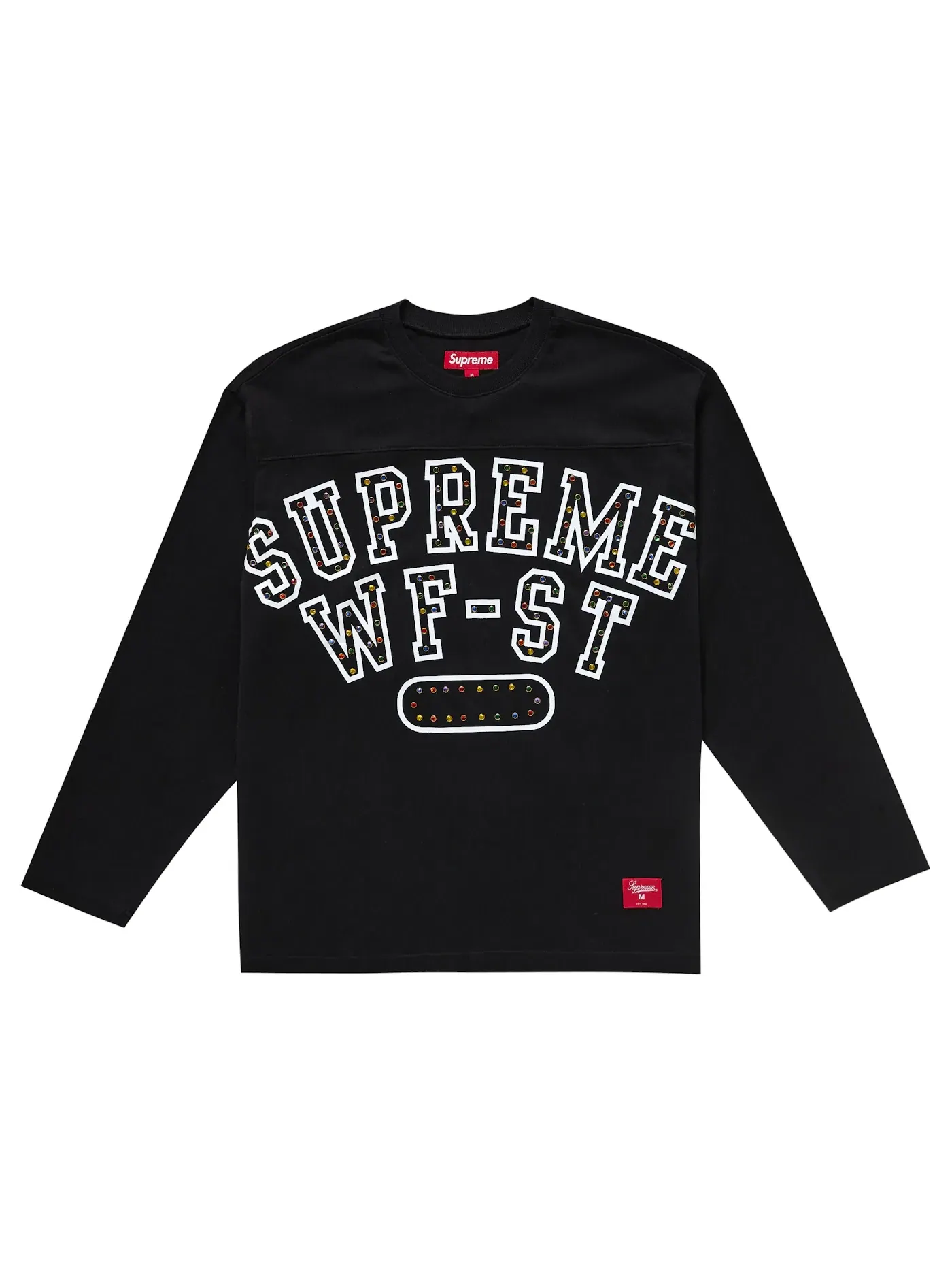 Мужская футболка с длинным рукавом Supreme Athletic Studded L/S Top — изображение 1 из 2, черный