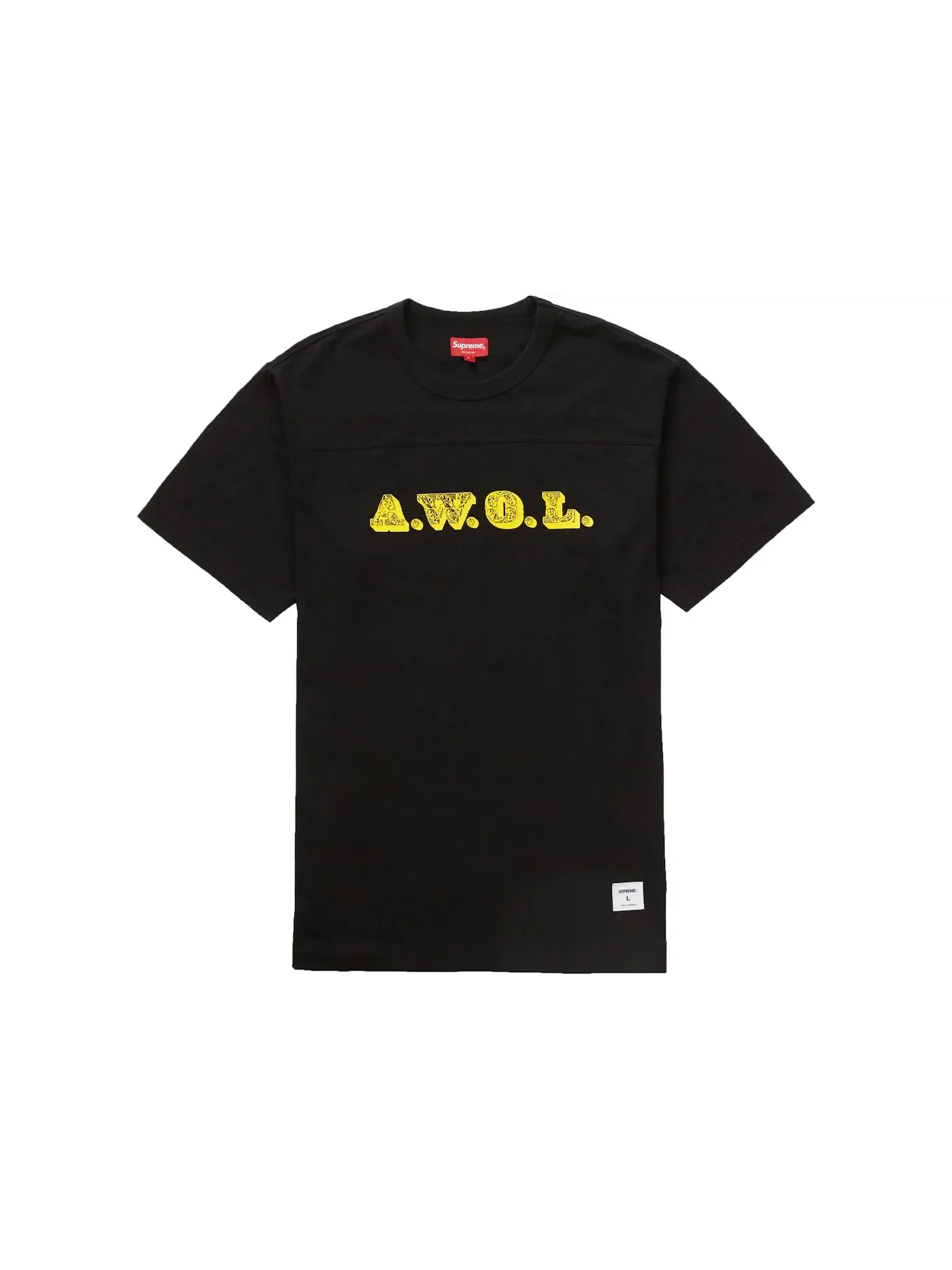 Мужская футболка с принтом Supreme AWOL Football Top — изображение 1 из 1, черный