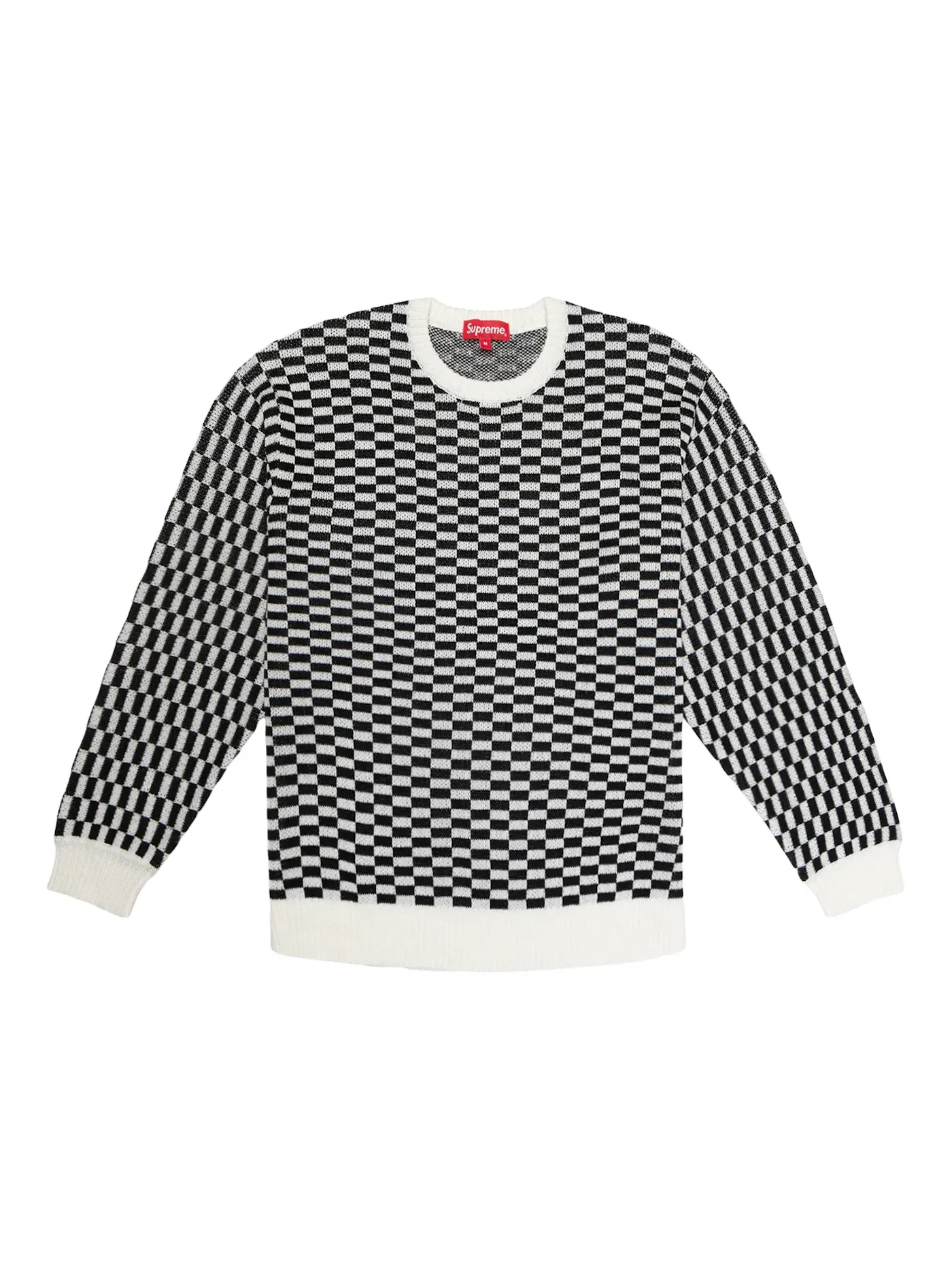 Мужской свитер с принтом Supreme Back Logo Sweater Checkerboard — изображение 2 из 2