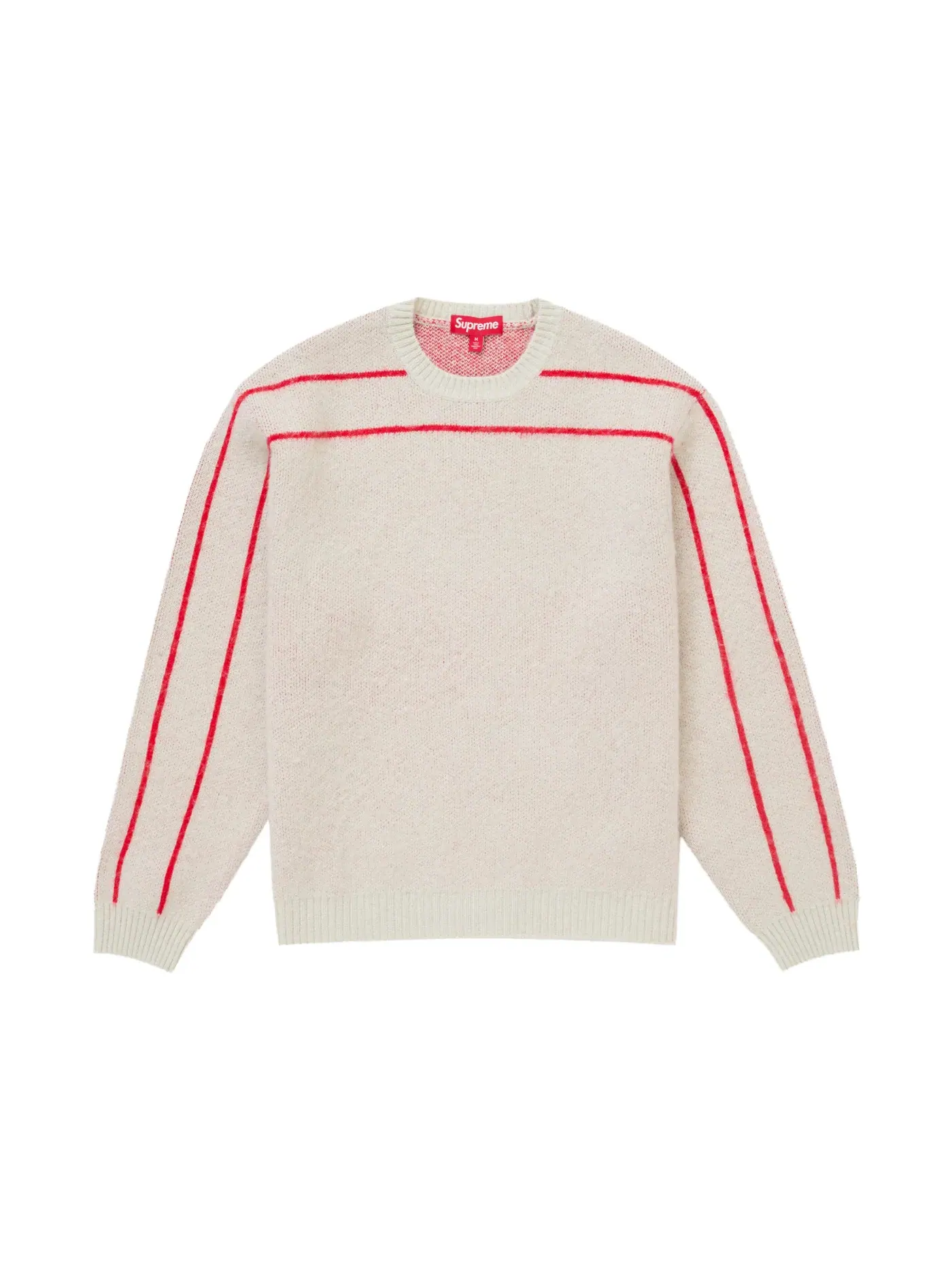Мужской свитер с полосой на спине Supreme — изображение 1 из 2, серый