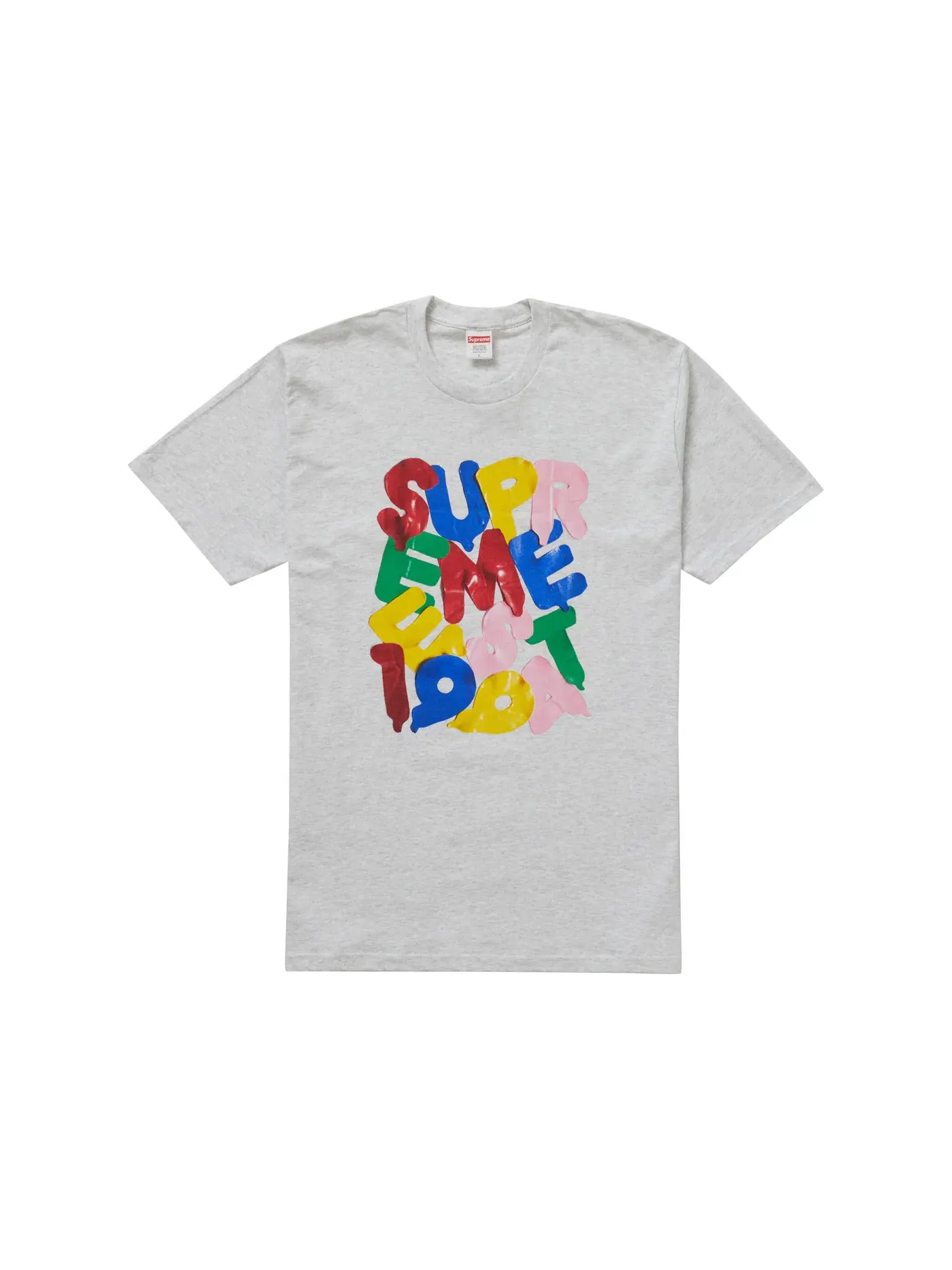 Мужская футболка с принтом Supreme Tee — изображение 1 из 1, серый