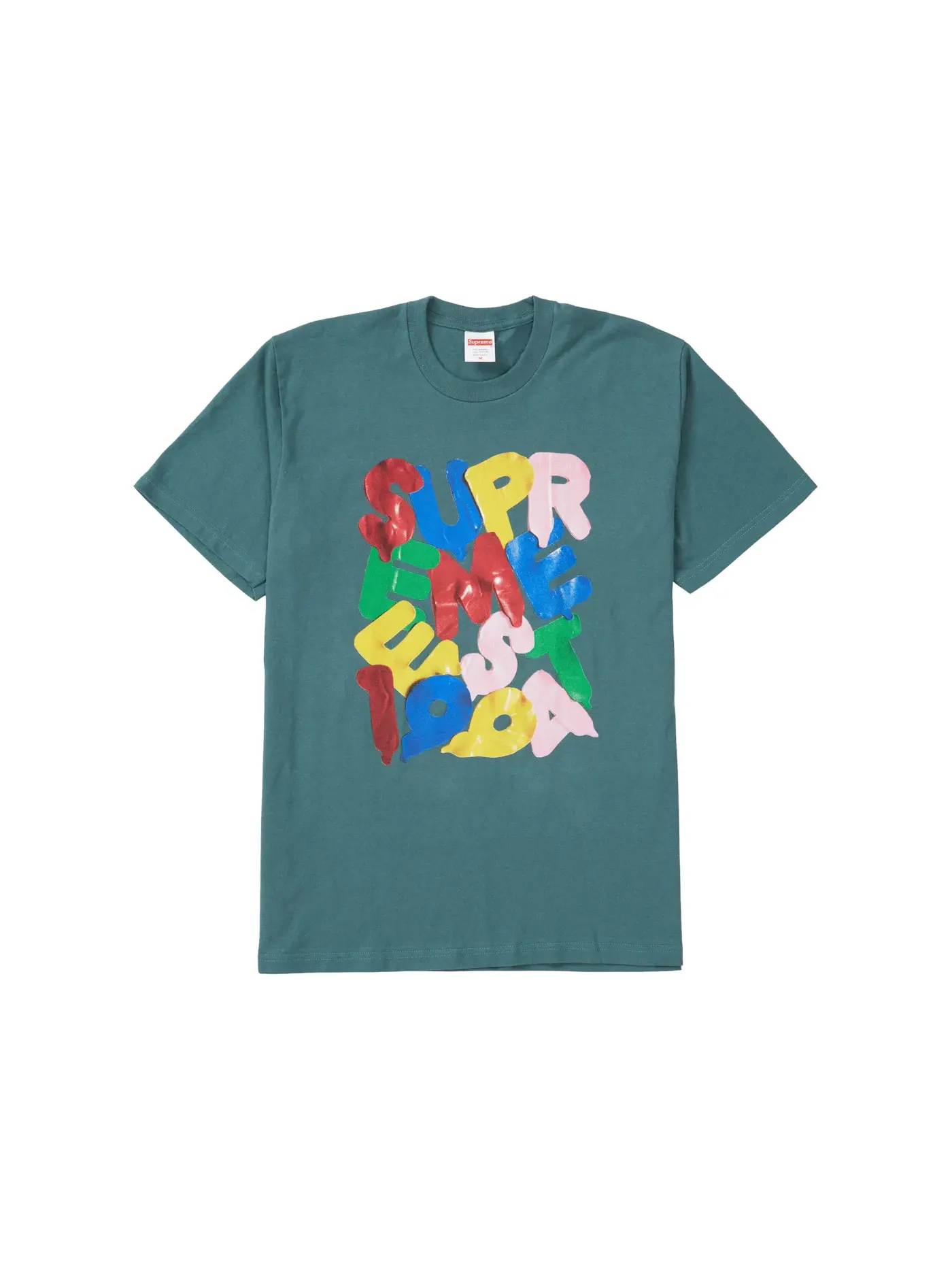 Мужская футболка с принтом Supreme Tee — изображение 1 из 1, темно-бирюзовый