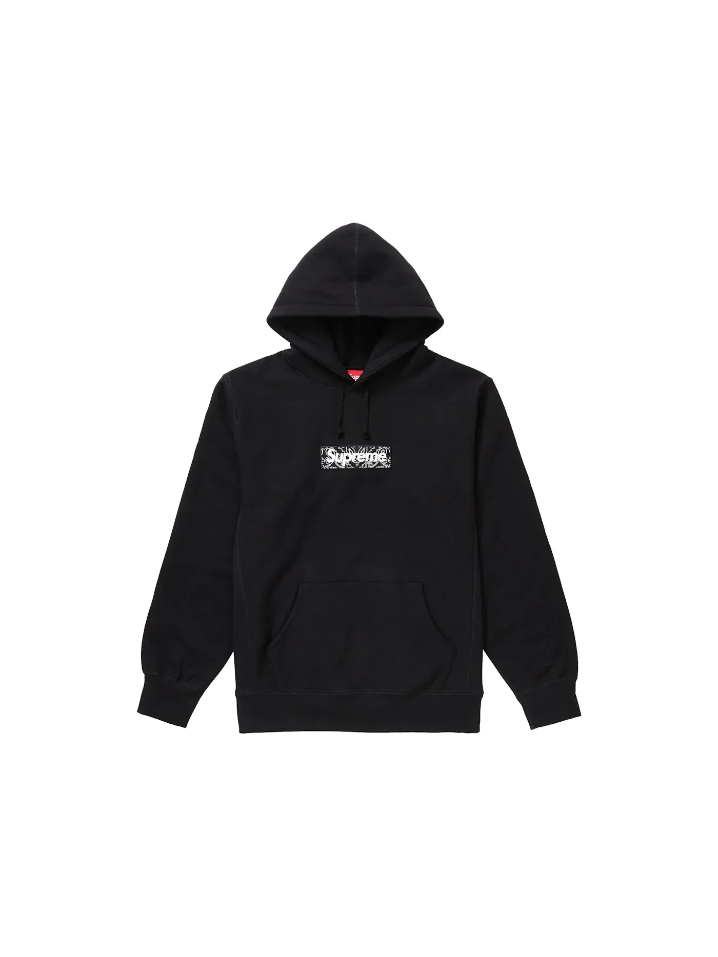 Мужской худи с принтом Supreme Bandana Box Logo — изображение 1 из 1, черный