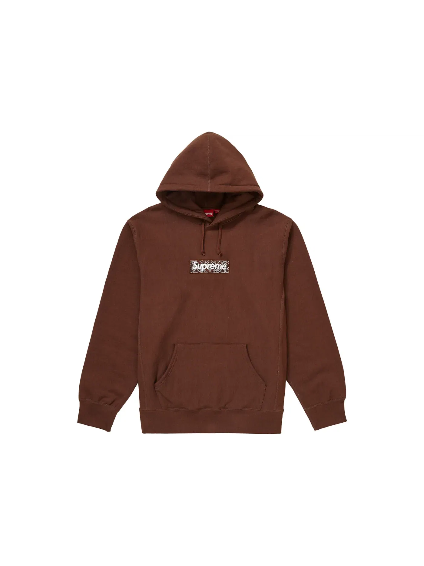 Мужская худи Bandana Box Logo Supreme — изображение 1 из 1, коричневый