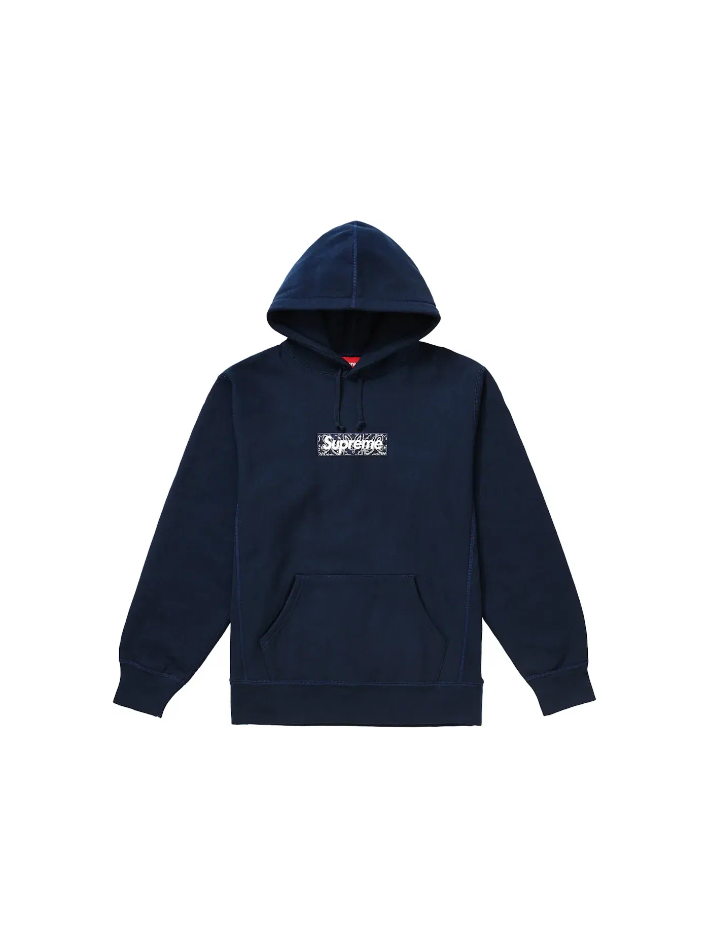 Мужской свитшот с капюшоном с принтом Hooded Sweatshirt Supreme — изображение 1 из 1, темно-синий