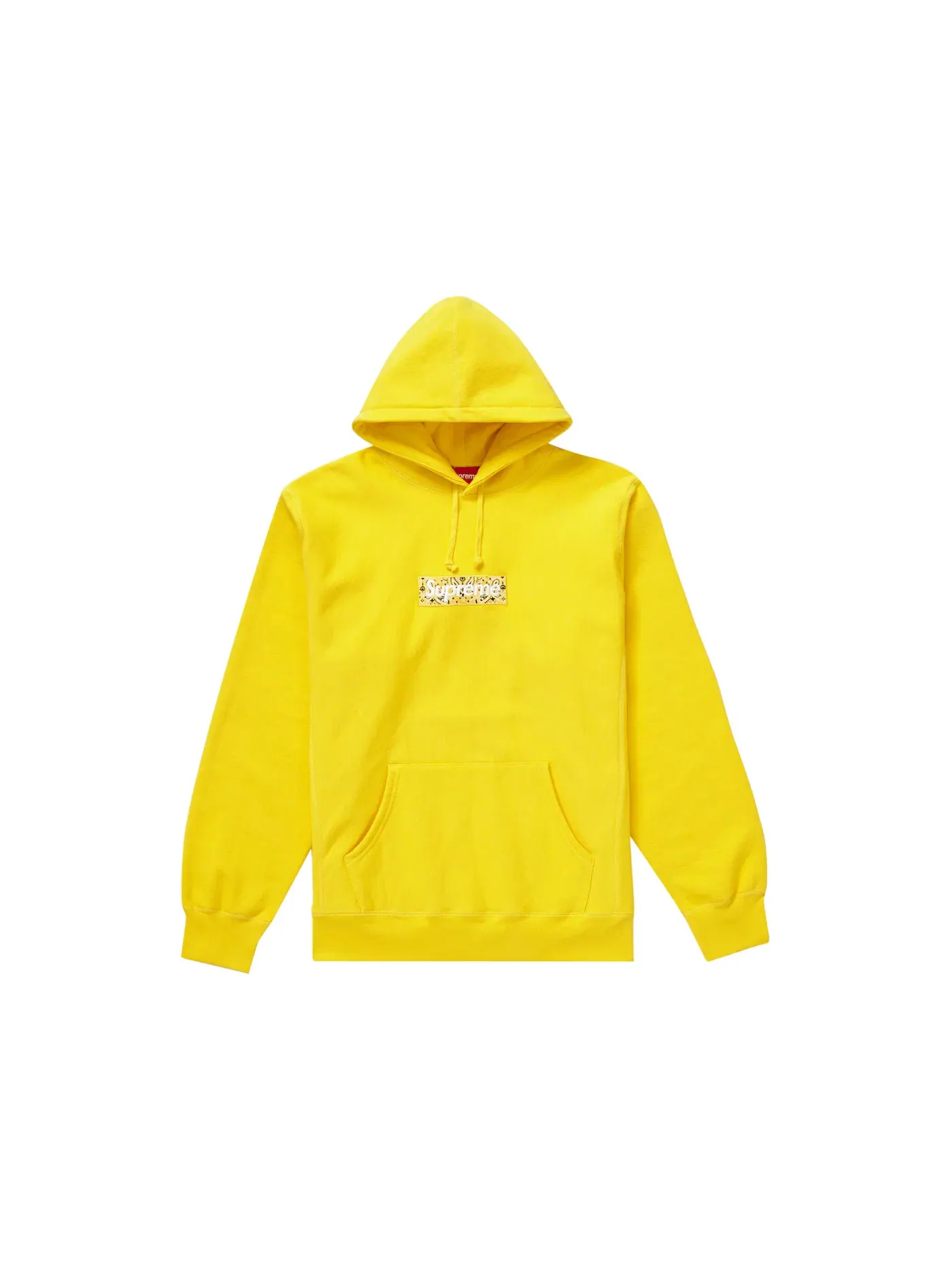 Мужской худи с принтом Supreme Bandana Box Logo — изображение 1 из 1, желтый