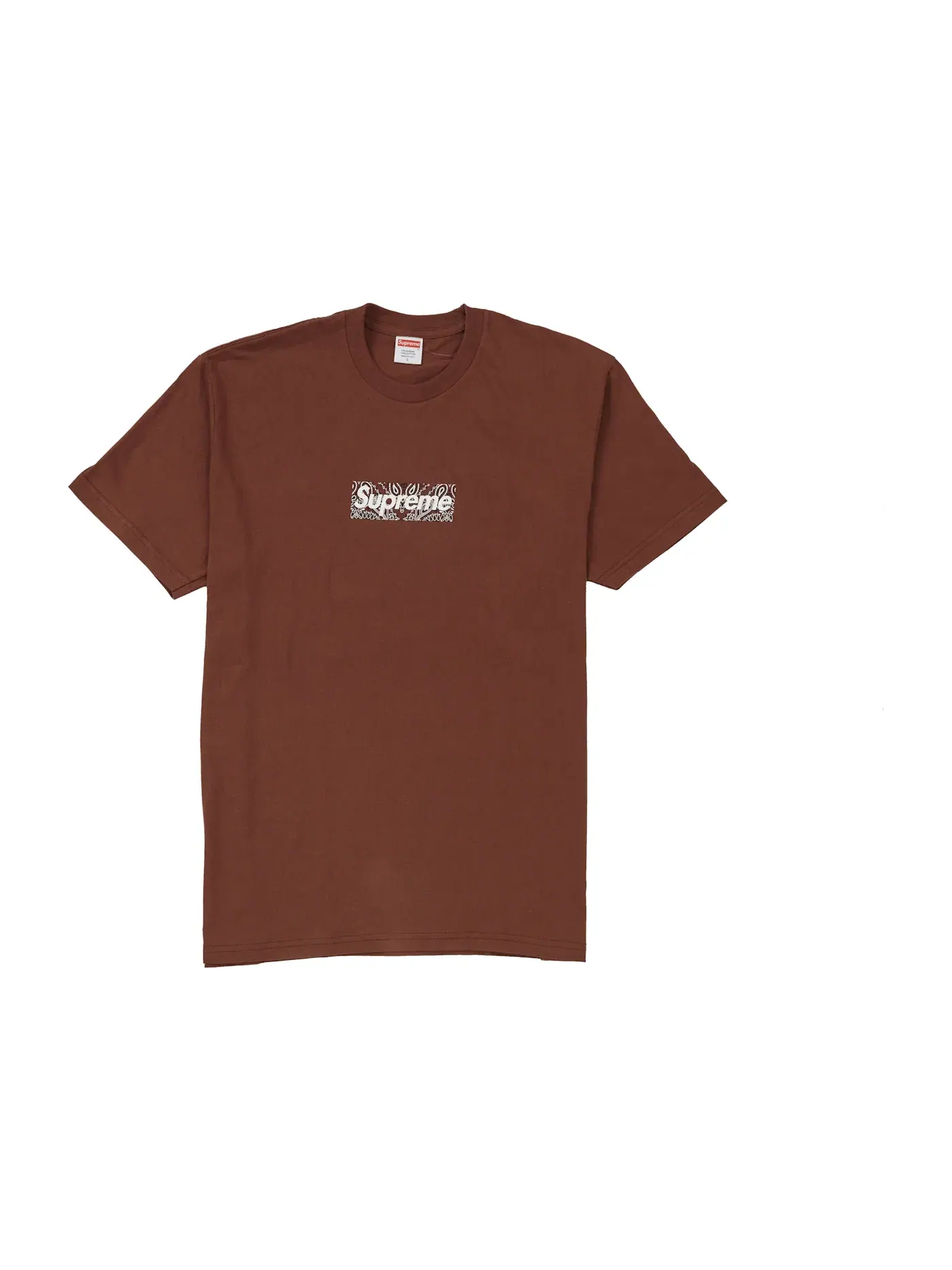 Мужская футболка с принтом Bandana Box Logo Supreme — изображение 1 из 1, коричневый