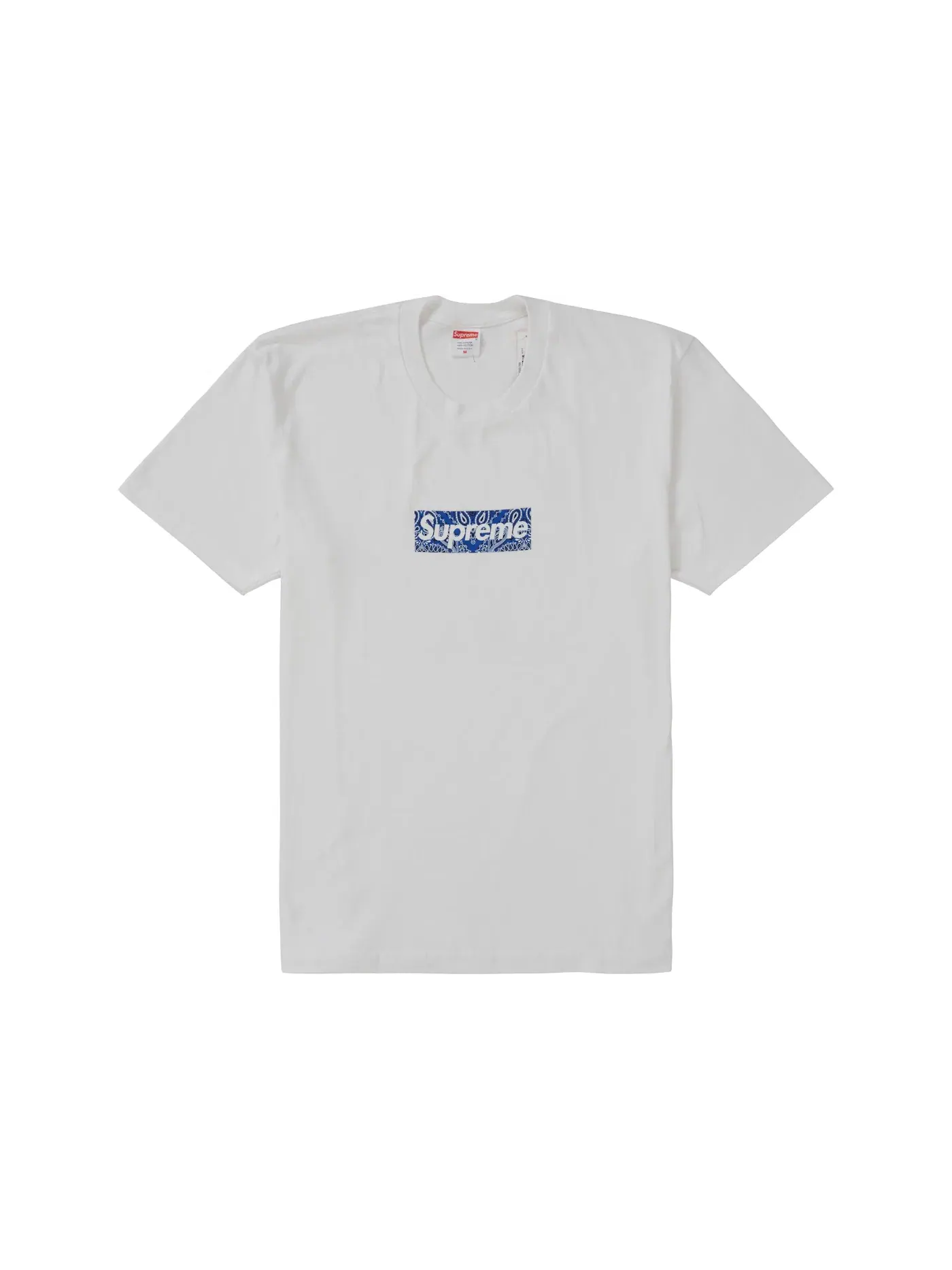 Мужская футболка с принтом Supreme Bandana Box Logo Tee — изображение 1 из 1, белый