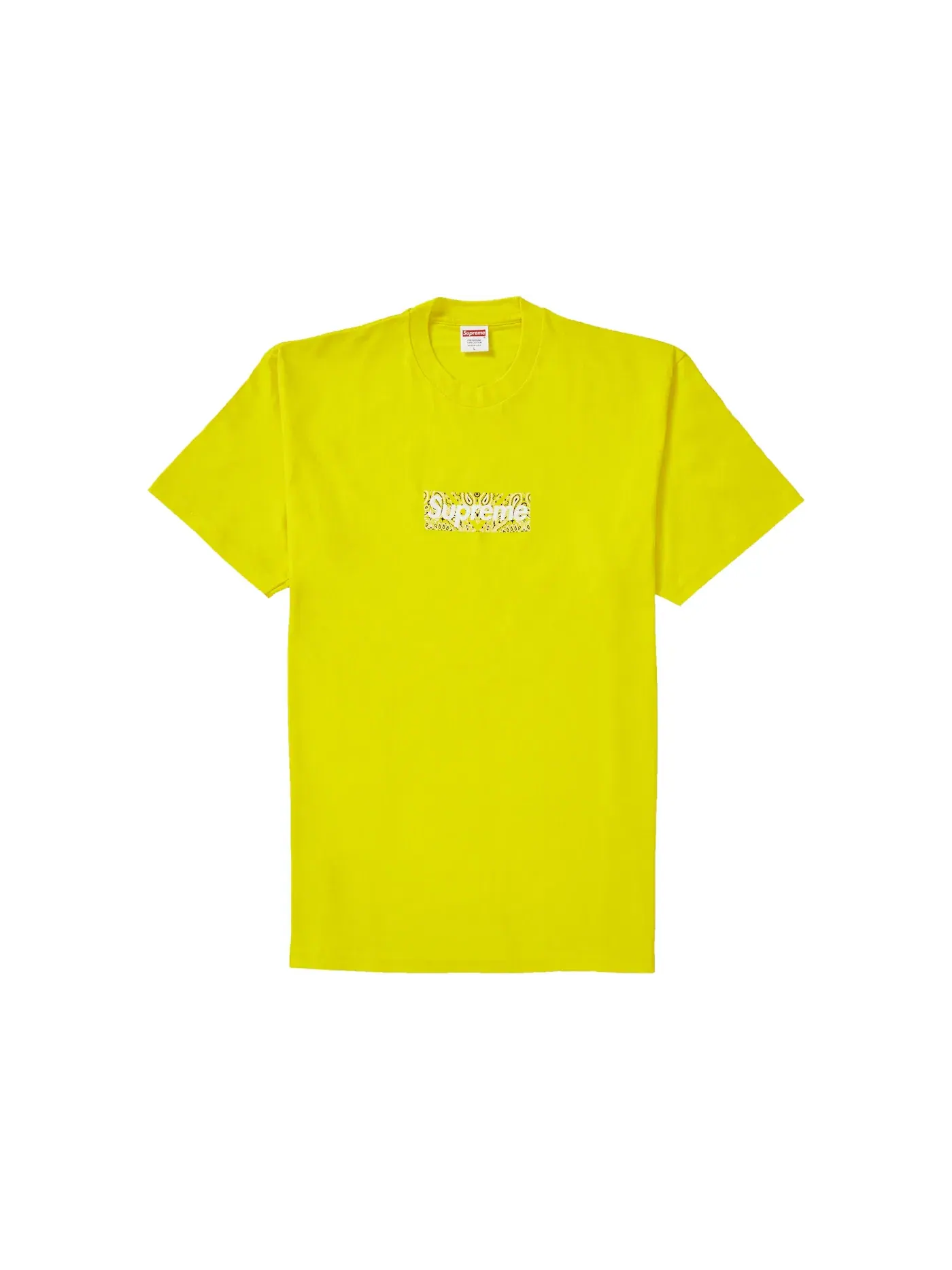 Мужская футболка с принтом Supreme Bandana Box Logo Tee — изображение 1 из 1, желтый