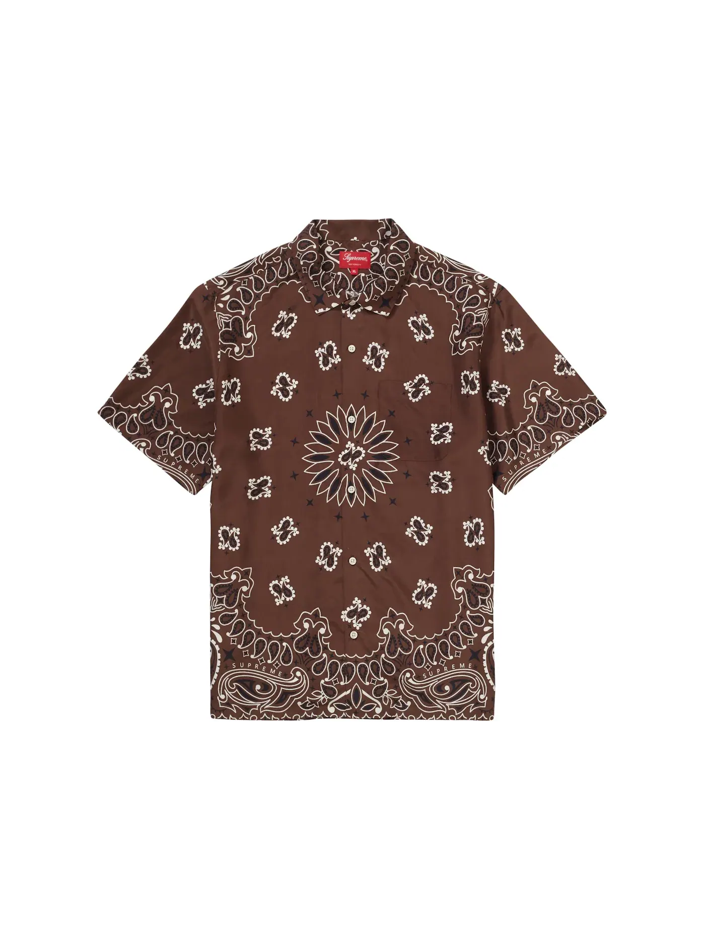 Мужская рубашка с принтом Supreme Bandana Shirt