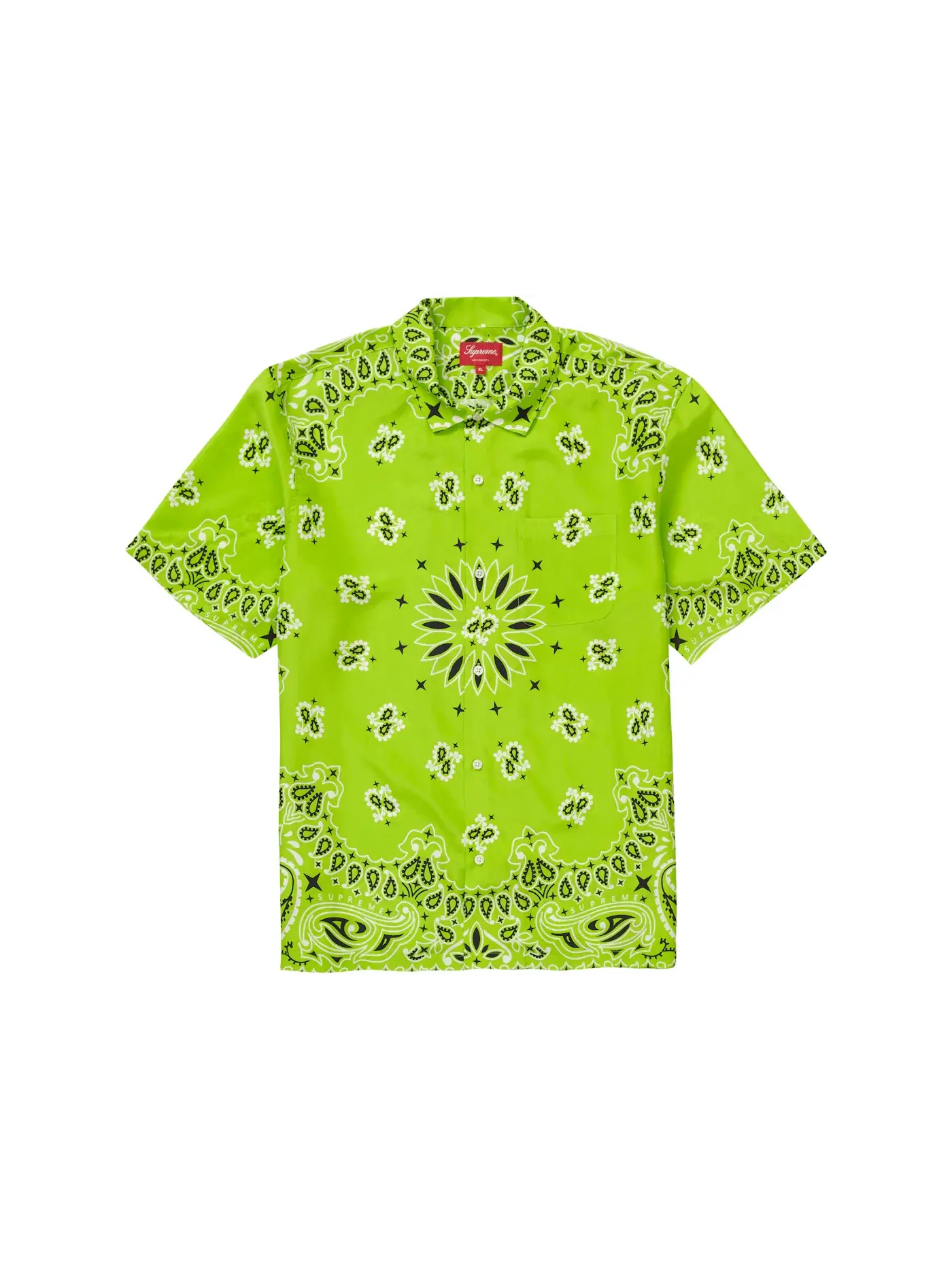 Мужская рубашка с принтом Supreme Shirt — изображение 1 из 1, яркий зеленый