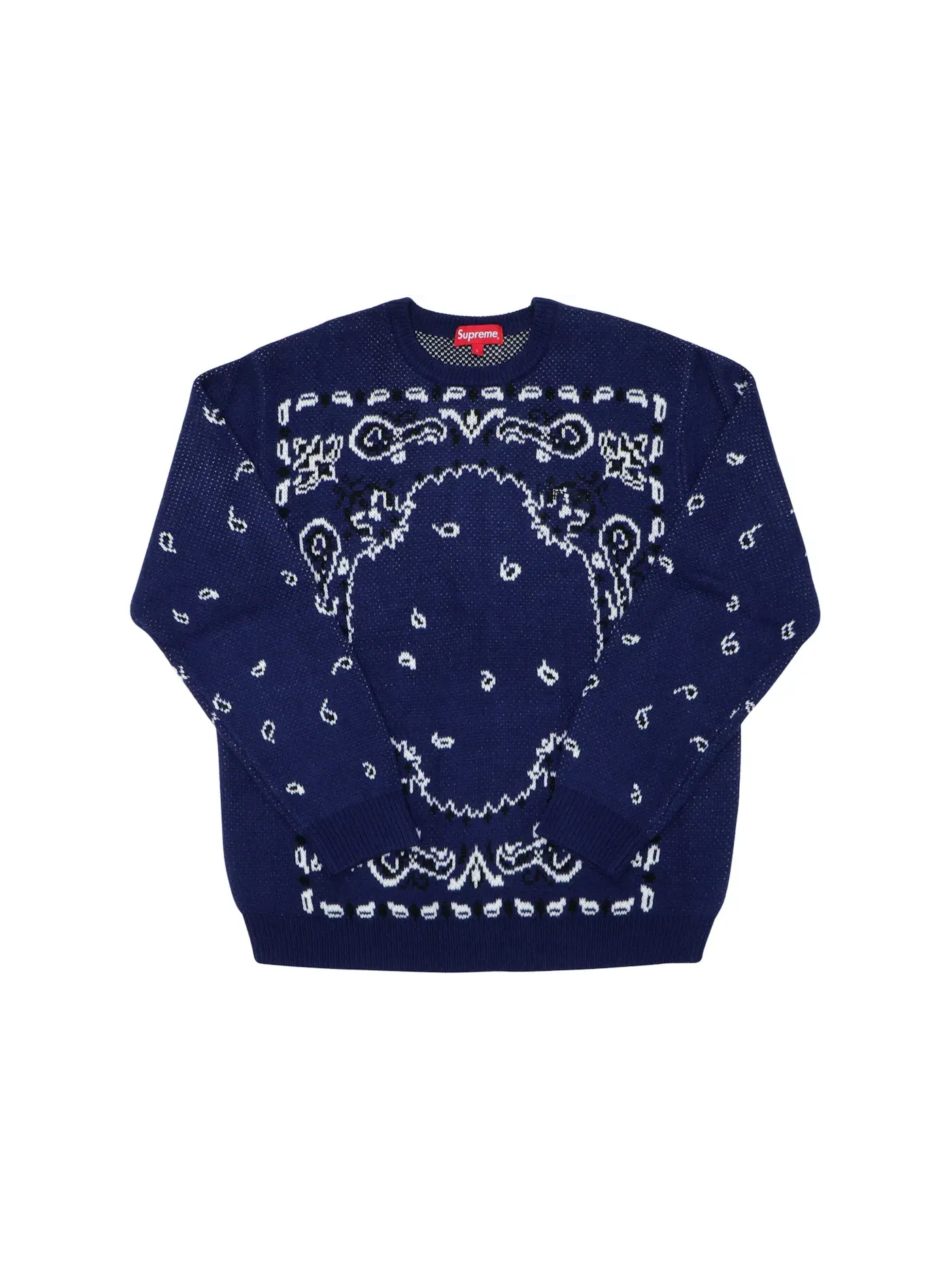 Мужской свитер с принтом Supreme Sweater — изображение 1 из 1, темно-синий