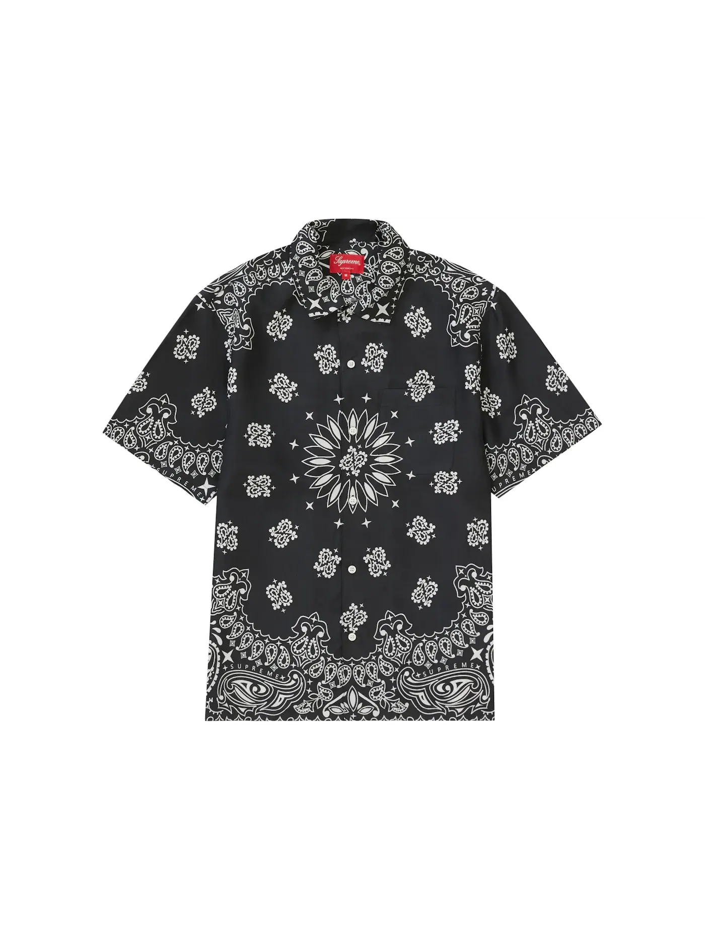 Мужская рубашка с принтом Supreme Shirt — изображение 1 из 1, черный