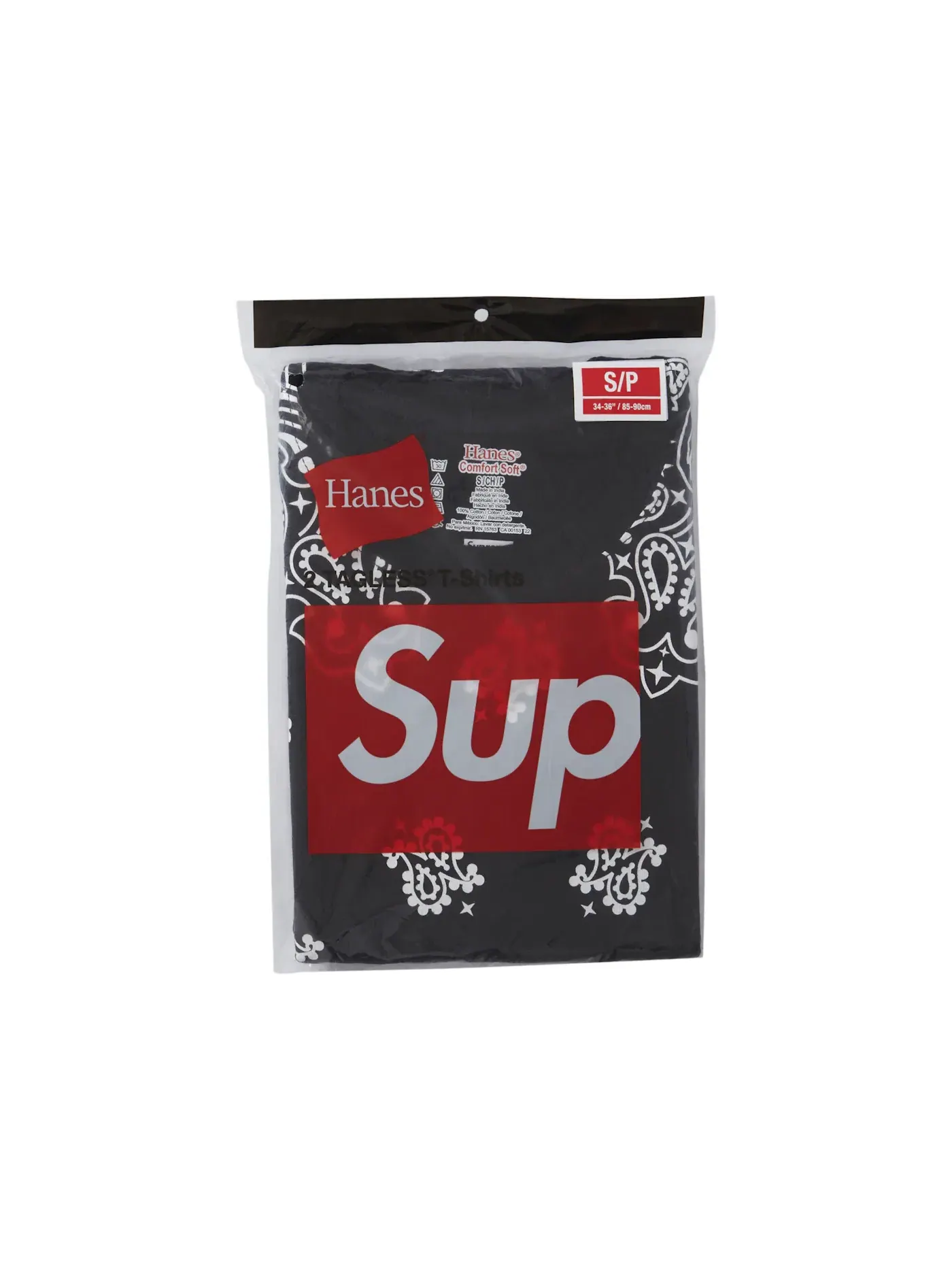 Мужской комплект футболок с принтом Tees (2 Pack) Supreme — изображение 2 из 2, черный