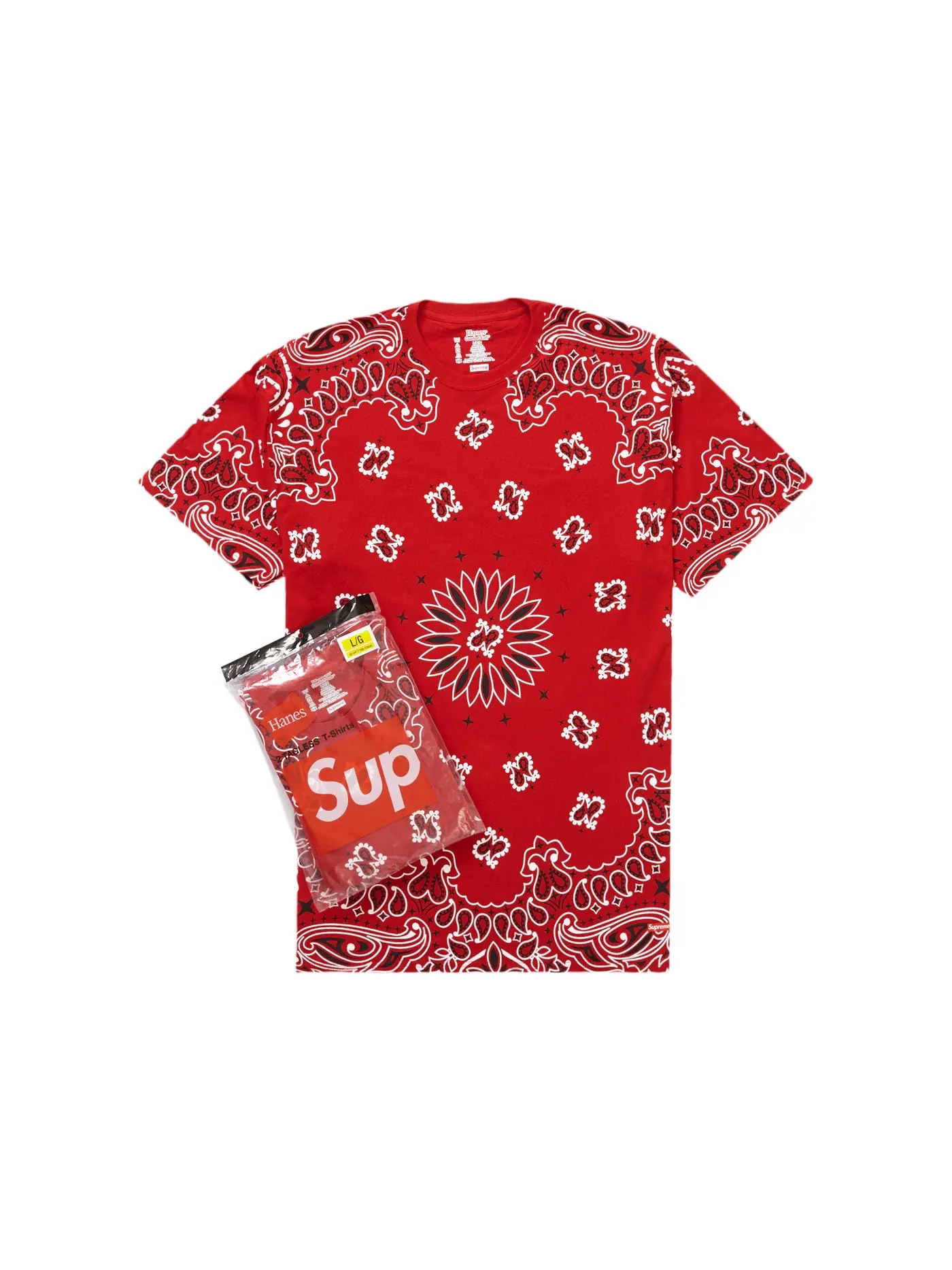 Мужские футболки с принтом 2 шт Supreme Tees (2 Pack) — изображение 1 из 2, красный