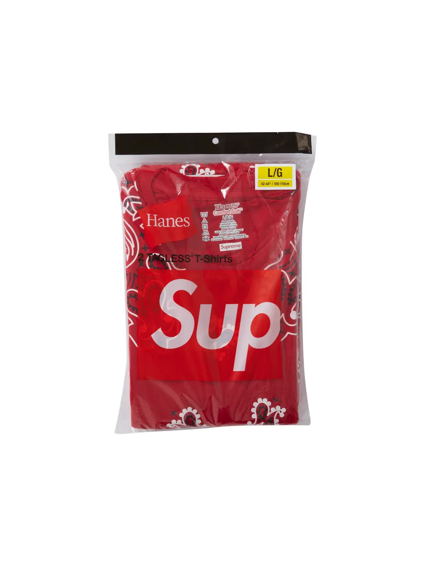 Мужские футболки с принтом 2 шт Supreme Tees (2 Pack) — изображение 2 из 2, красный