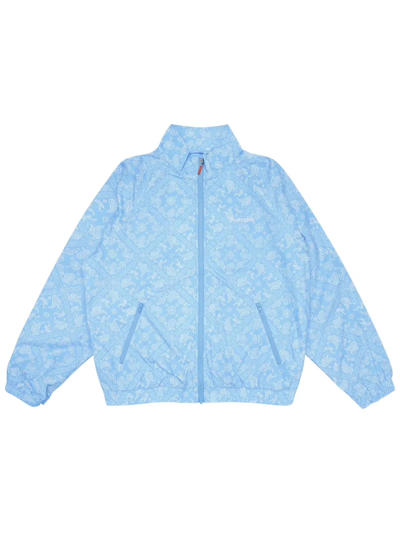 Мужская куртка с принтом Supreme Bandana Track Jacket — изображение 1 из 2, светлый синий
