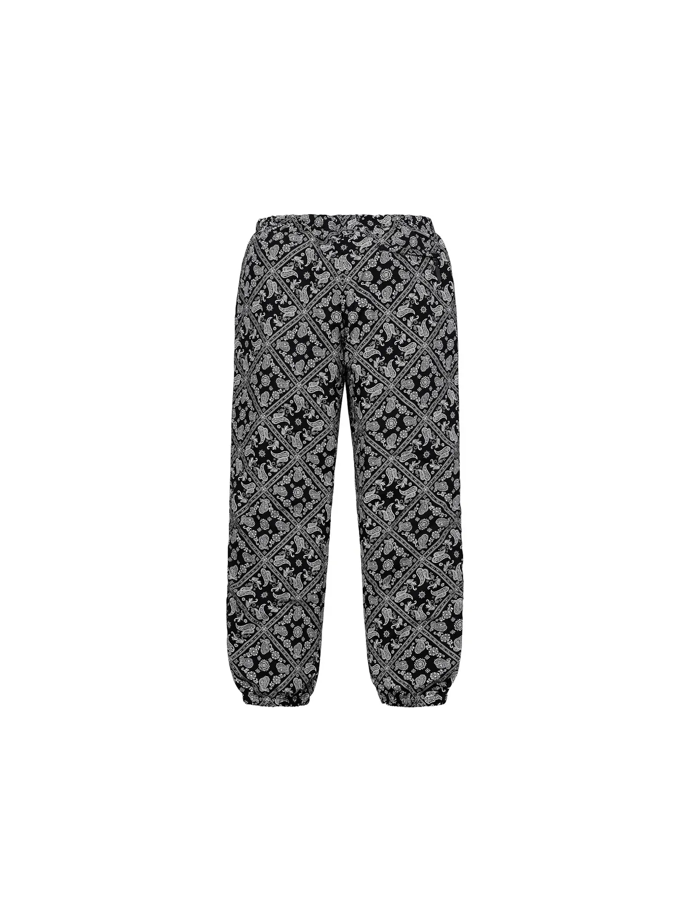 Мужские спортивные штаны с принтом Supreme Bandana Track Pant Black — изображение 2 из 2
